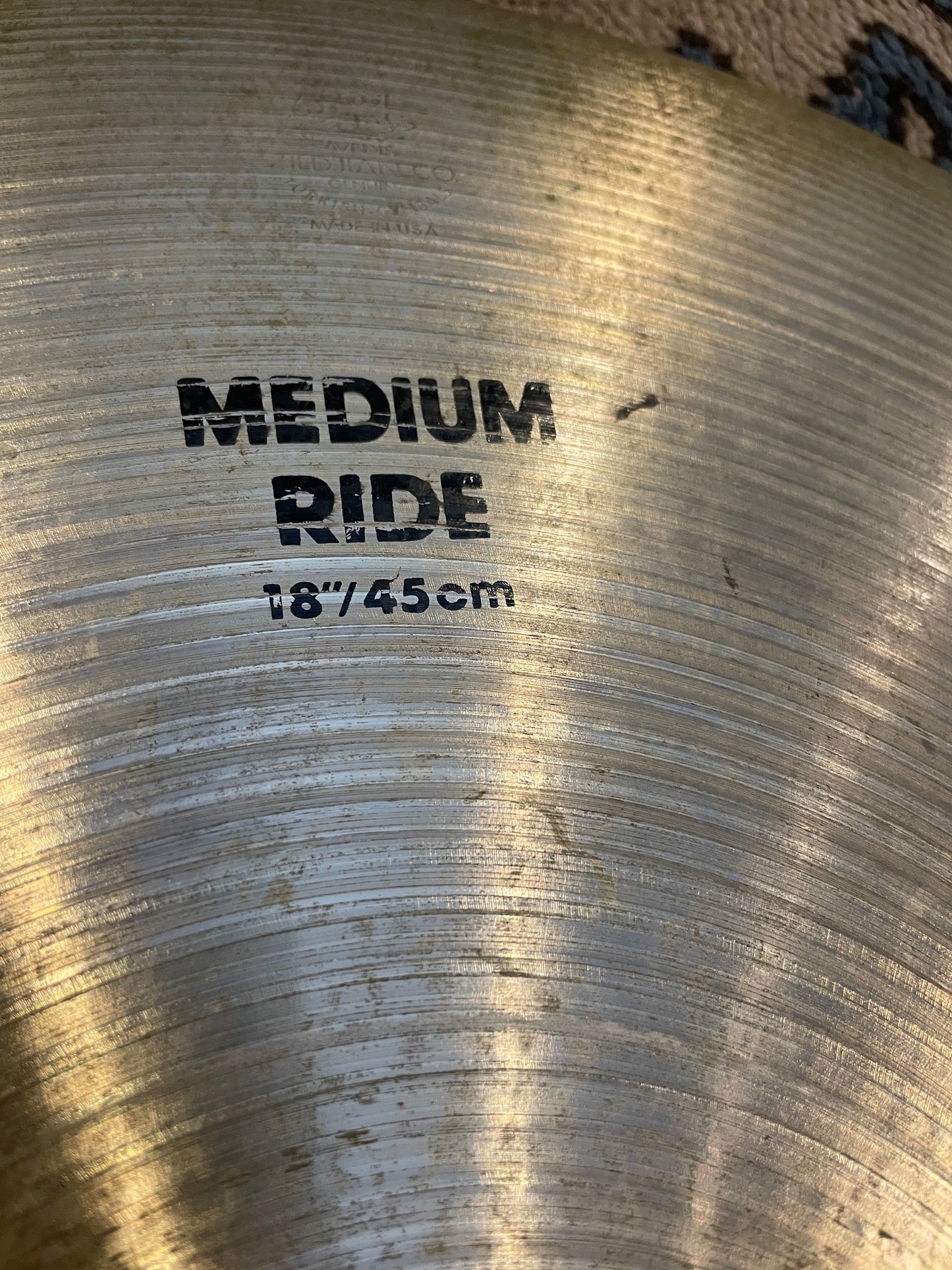 18" Zildjian A 1980s Medium Ride Cymbal 1746g