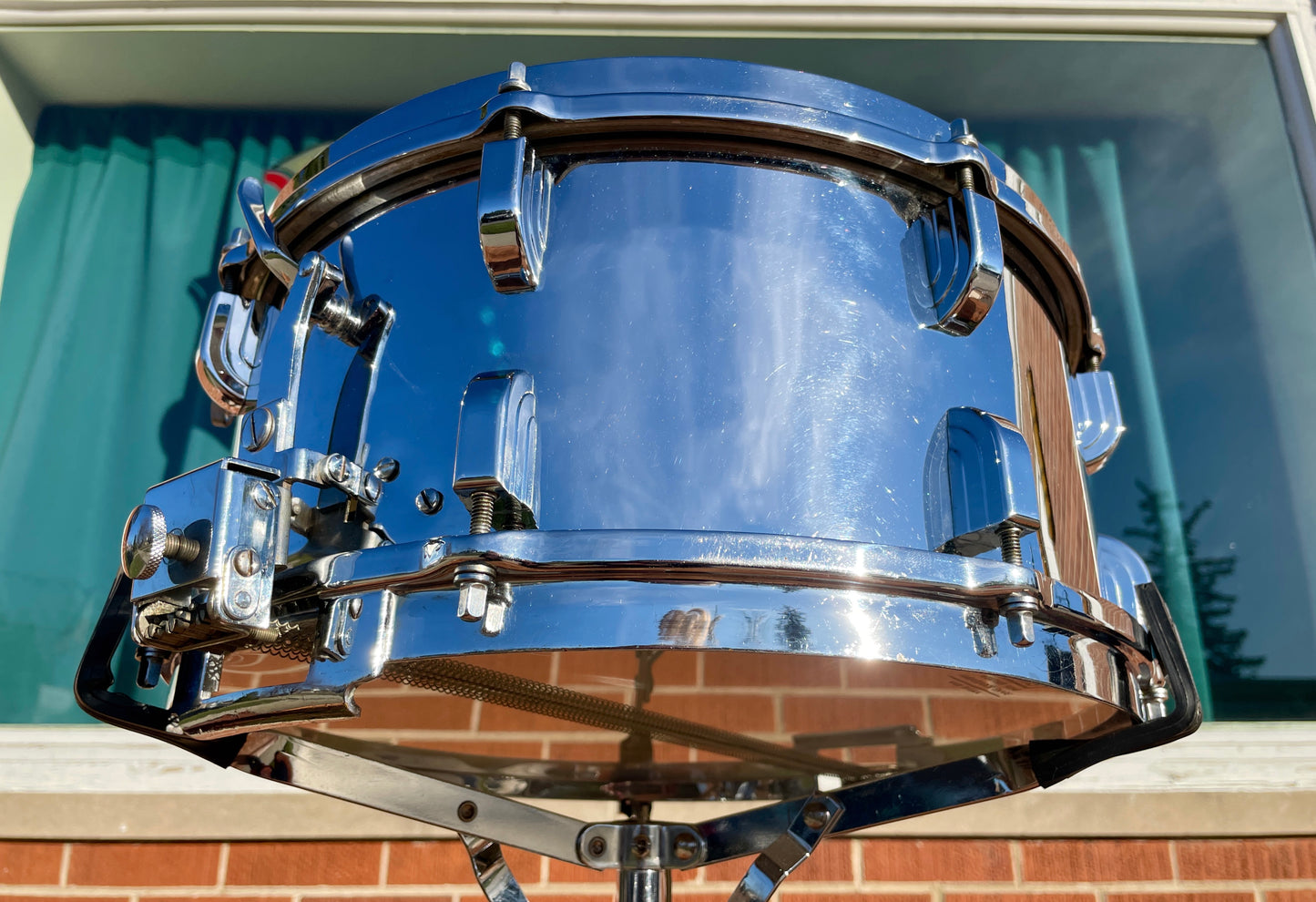 1930s Leedy 6.5x14 Chrome Over Brass Broadway Parallel Snare Drum COB *Video*