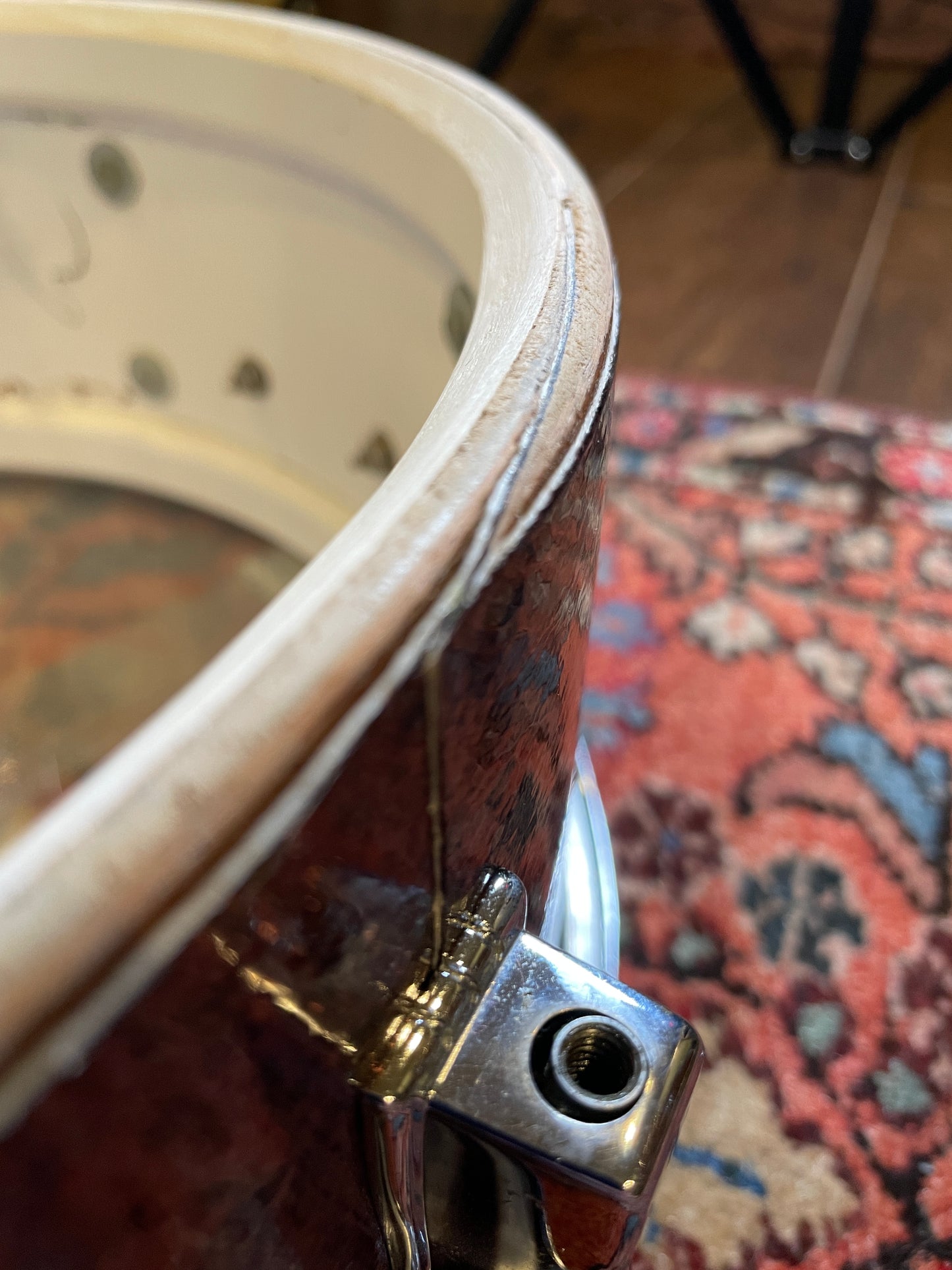 1966 Ludwig 5x14 Jazz Festival Snare Drum Burgundy Sparkle