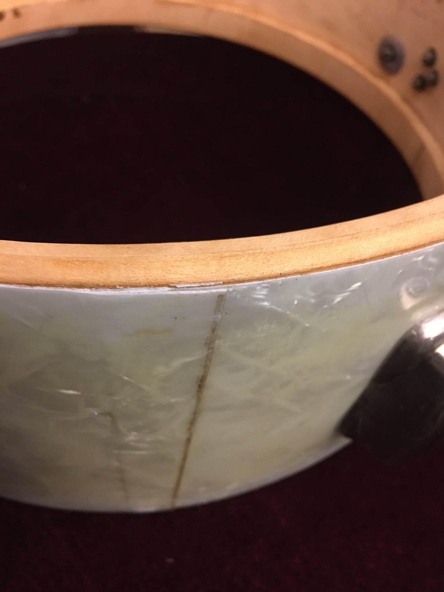 1950s Slingerland Radio King 5.5x14 White Marine Pearl Snare Drum Solid Shell