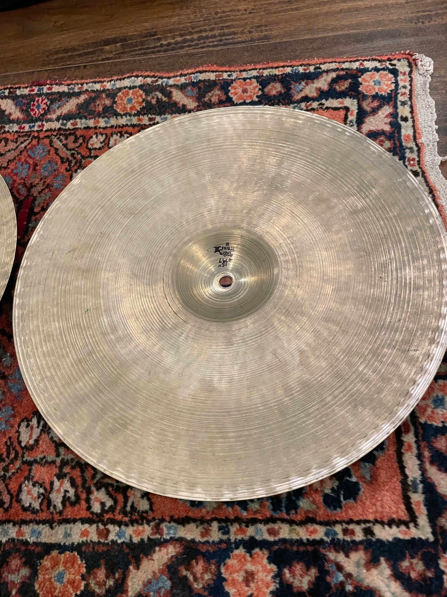 15" Zildjian A 1951-52 Trans Stamp III Hi-Hat Cymbal Pair 924g/928g #797