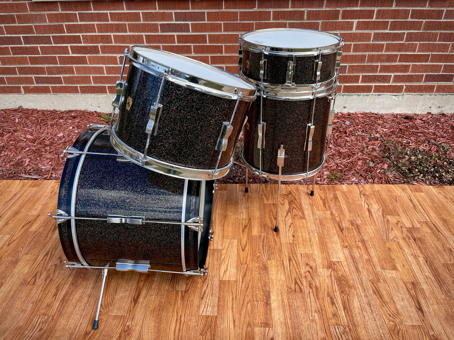 1964 Ludwig Club Date Drum Set Black Galaxy 20/12/14/5x14