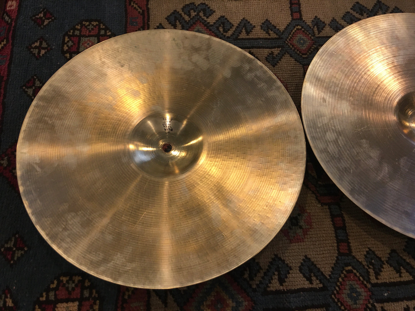 14" Zildjian A 1950s Hi-Hat Cymbal Set 756g/842g #659