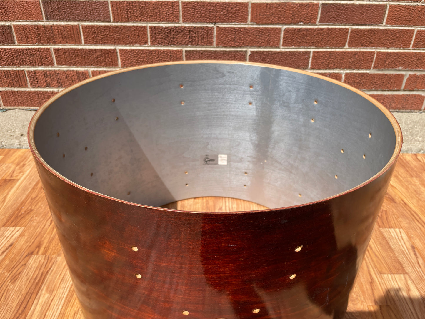 1980s Vintage Gretsch 14x22 Bass Drum Jasper Shell Walnut Square Badge