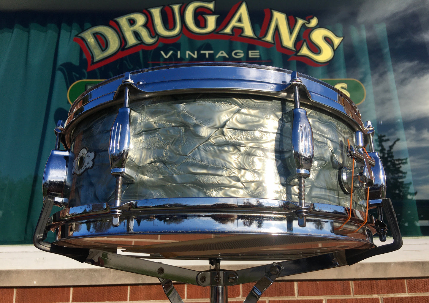 1960s Camco Oaklawn 5x14 Tuxedo Snare Drum Sky Blue Pearl