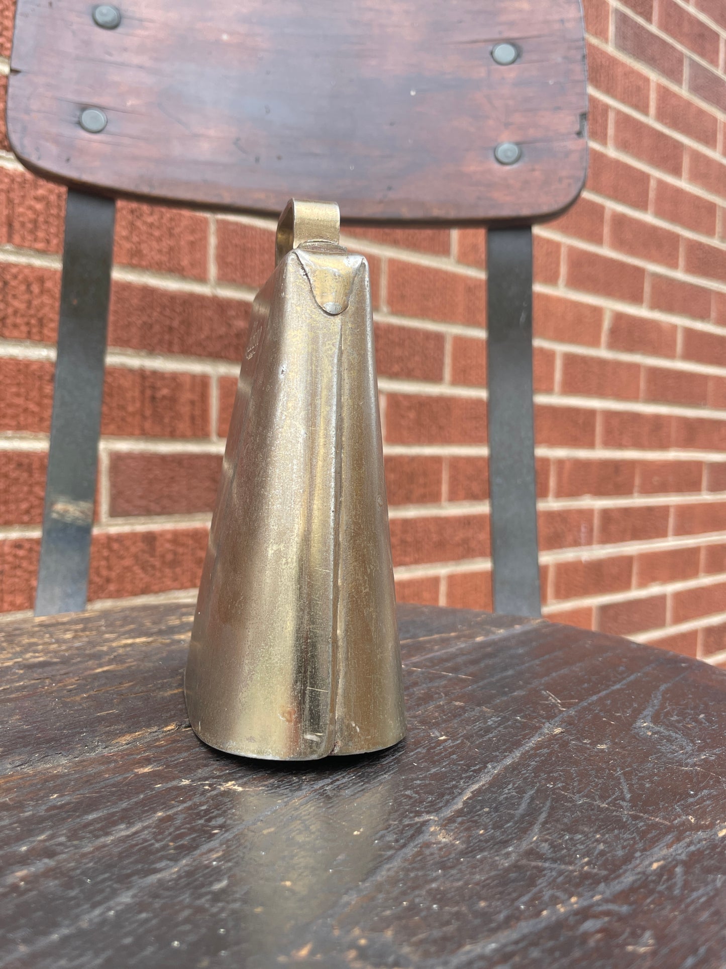 Vintage 1960s Ludwig Script Logo 5" Golden Tone Cow Bell