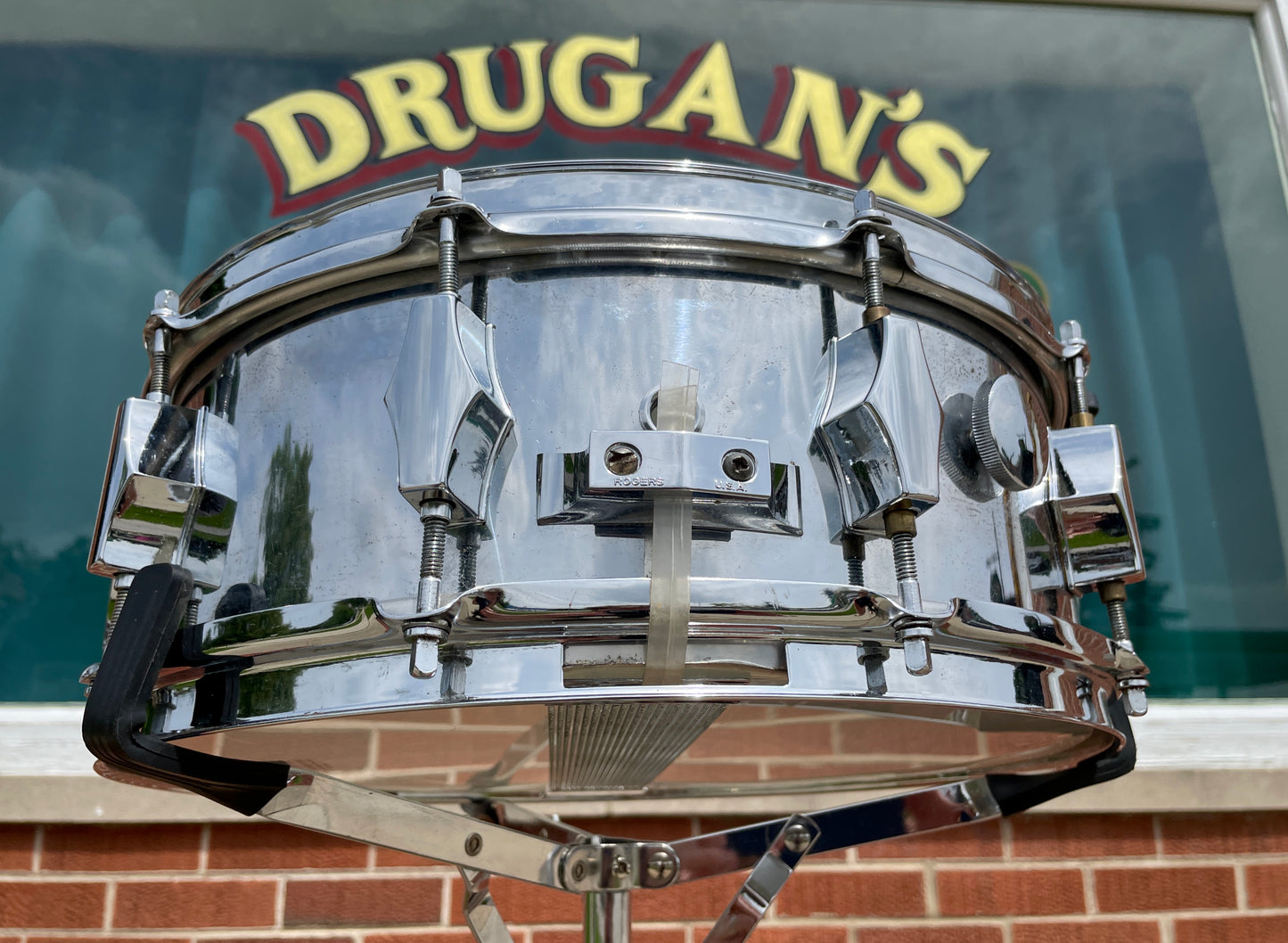 1960s Fibes Buddy Rich Played 5x14 Prototype Snare Drum Chrome Over Fiberglass