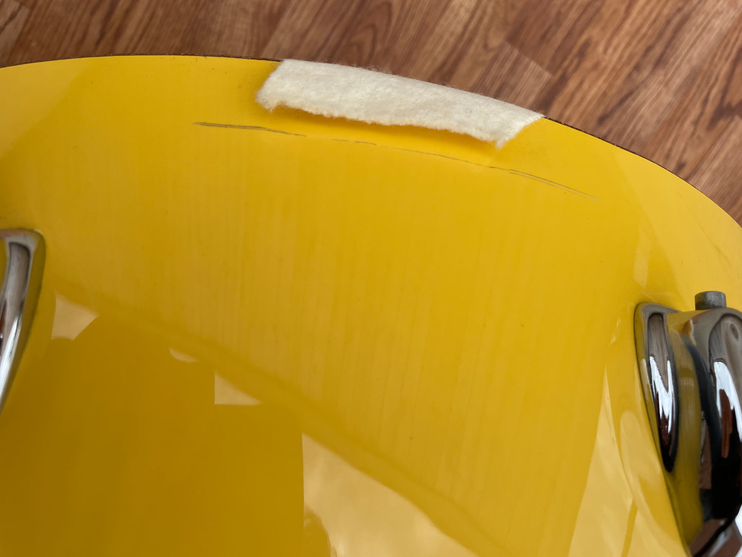 1970s Slingerland 4pc. Drum Set Gloss Yellow 22/12/13/16