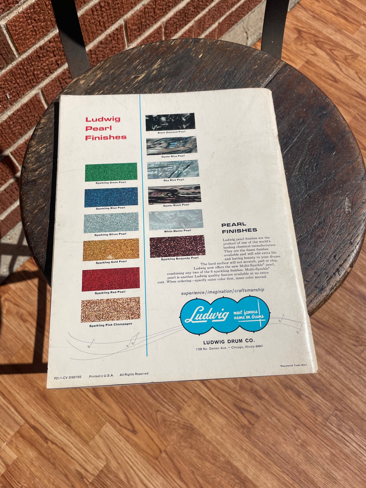 1967 Ludwig Drum & Percussion Catalog 106 Pages
