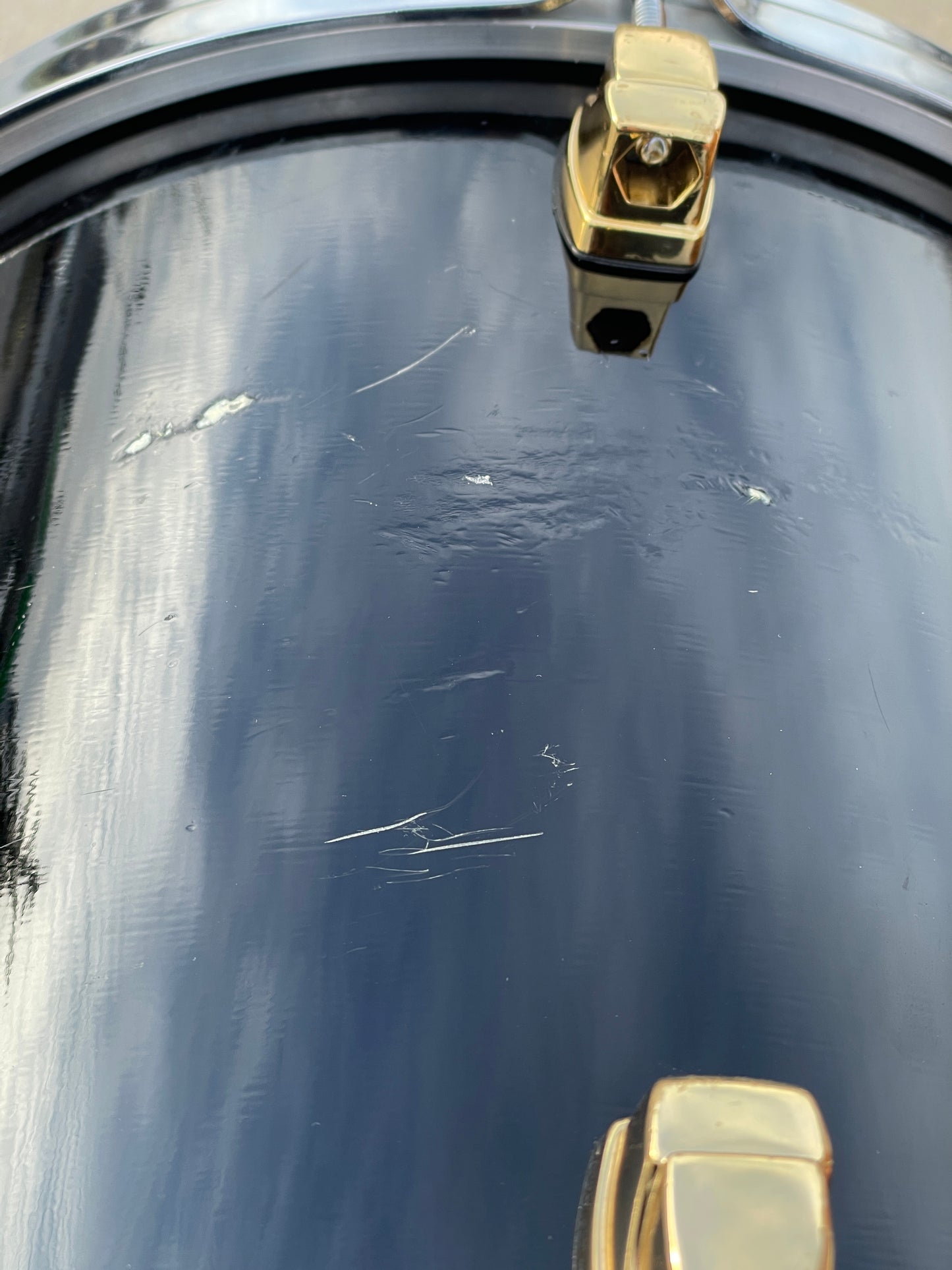 Yamaha 12x10 Maple Custom Tom Drum Single Piano Black 10x12 Made in Japan