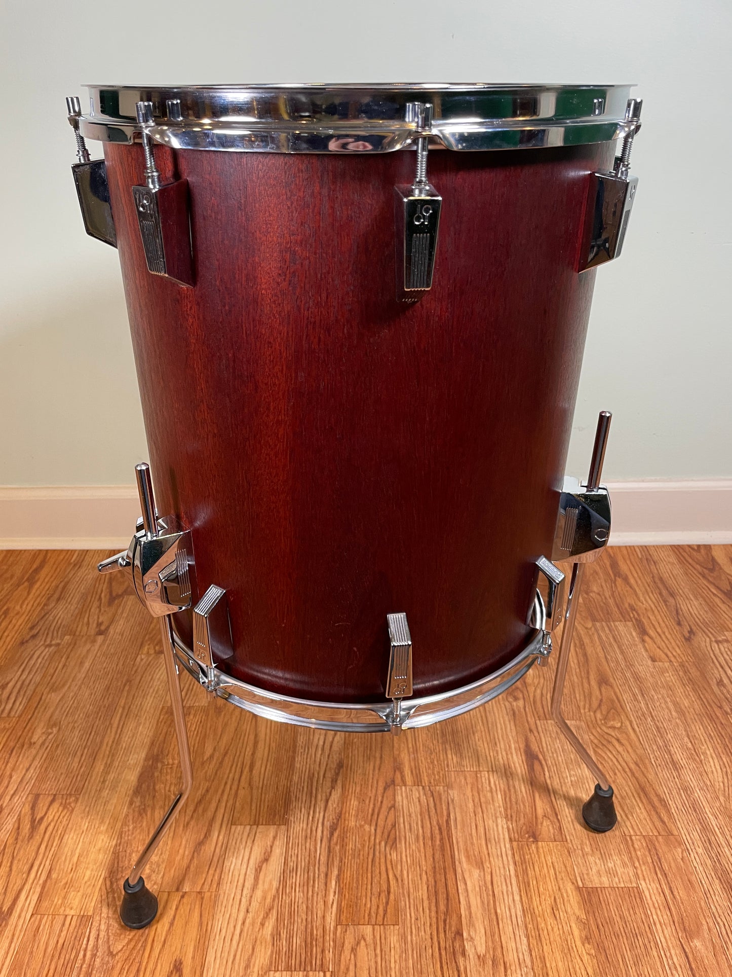 Vintage Sonor Phonic Plus 15x17 Tom Drum Red Mahogany