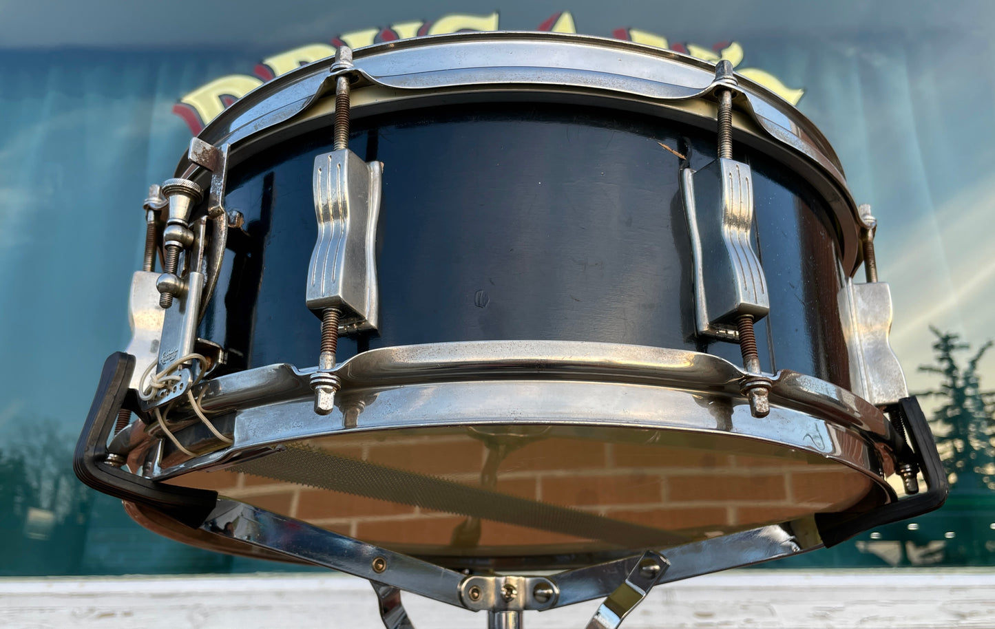 1964 Ludwig 5x14 Jazz Festival Snare Drum Black Lacquer NOB