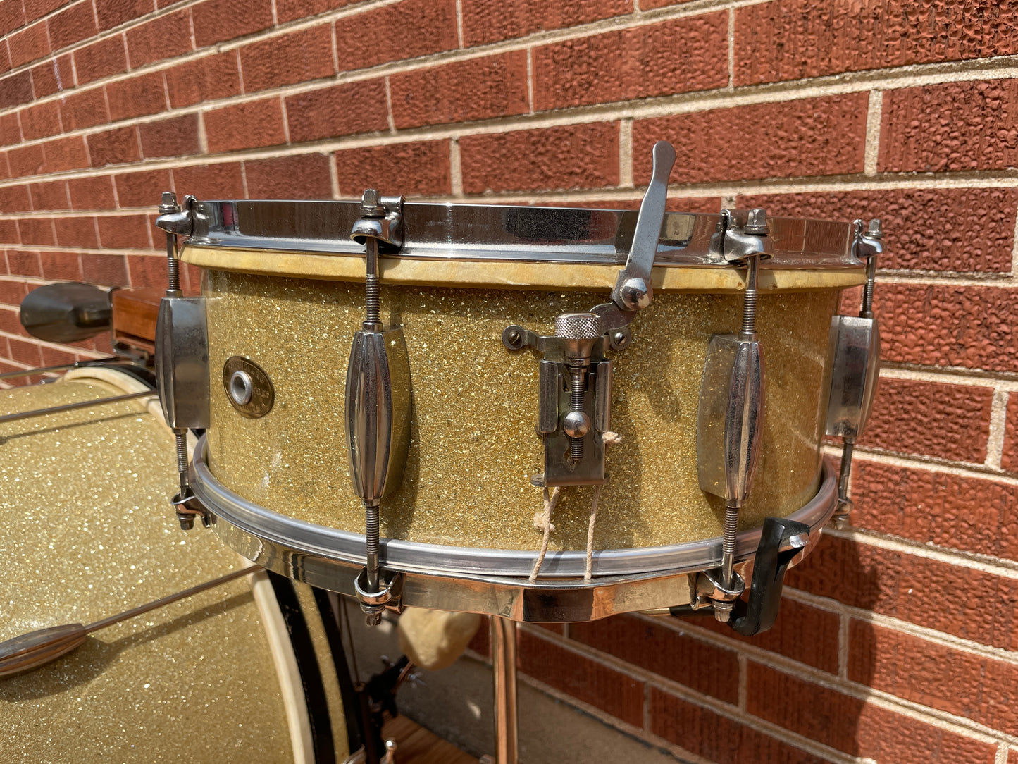1950s Slingerland Ensemble 3-N Radio King Jam Session Outfit 2pc. Silver Sparkle Drum Set