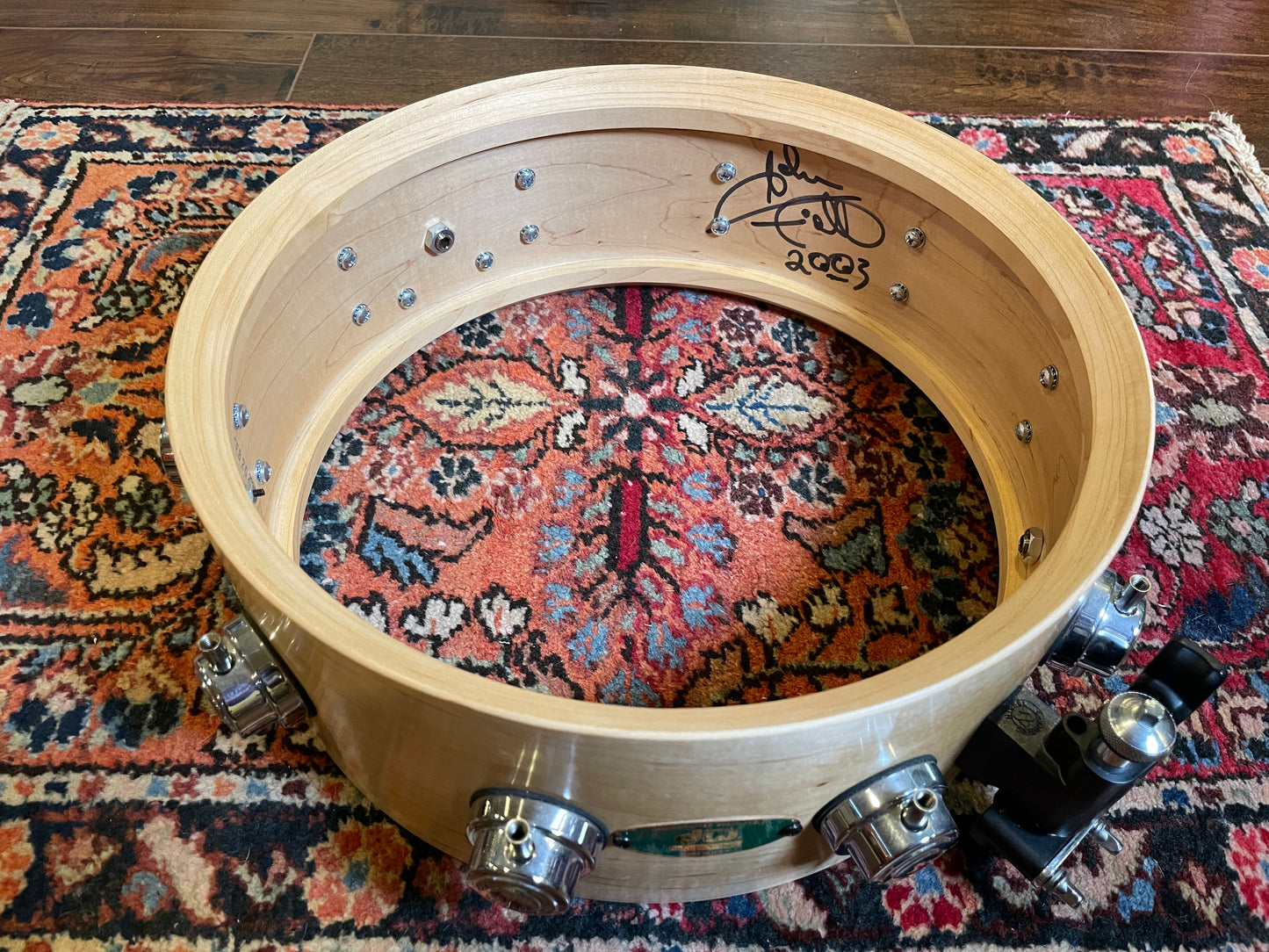 2003 DW Craviotto 5x14 Solid Shell Satin Natural Maple Snare Drum Workshop