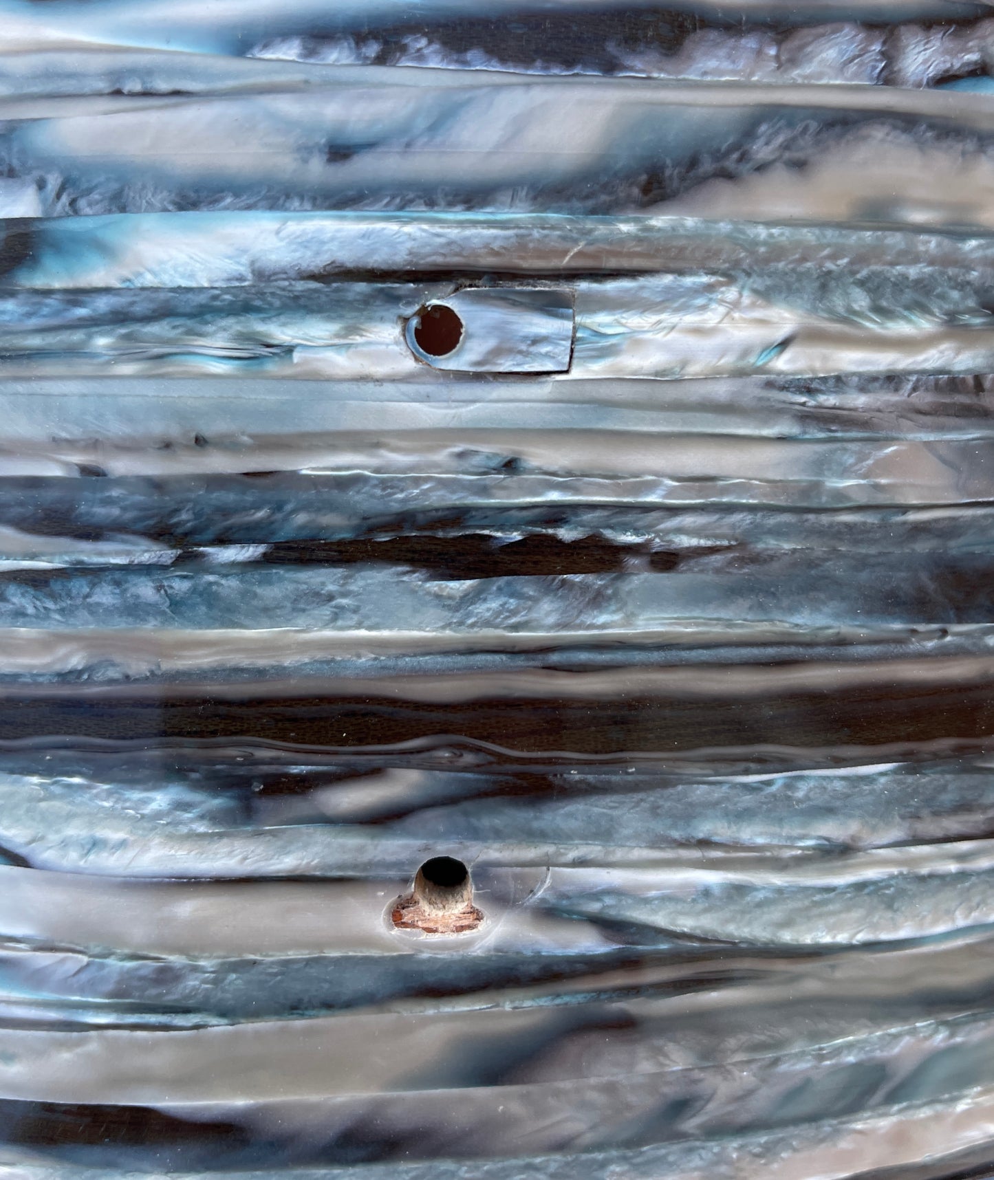 1960-1962 Ludwig 4x14 Downbeat Snare Drum Oyster Blue Pearl Pre-Serial Keystone Badge