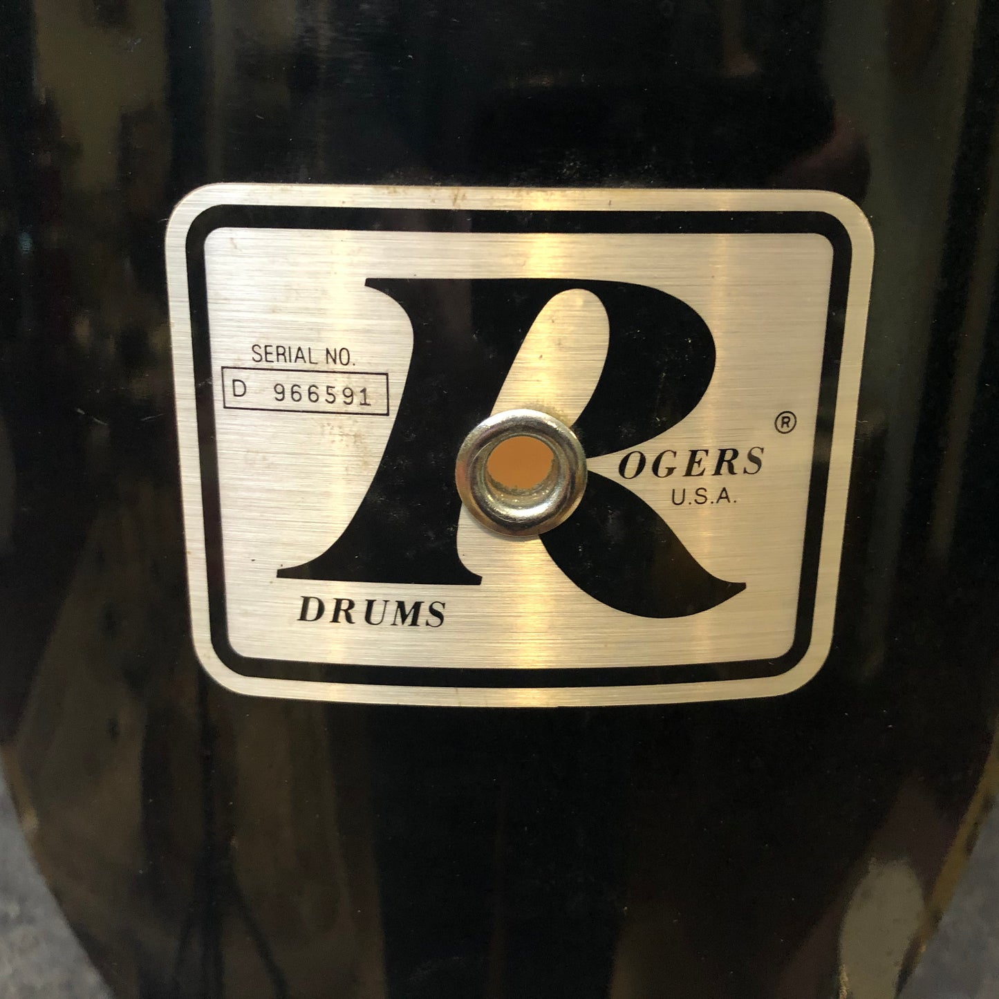 1970s Rogers Big R 9x13 Tom Concert Tom Black