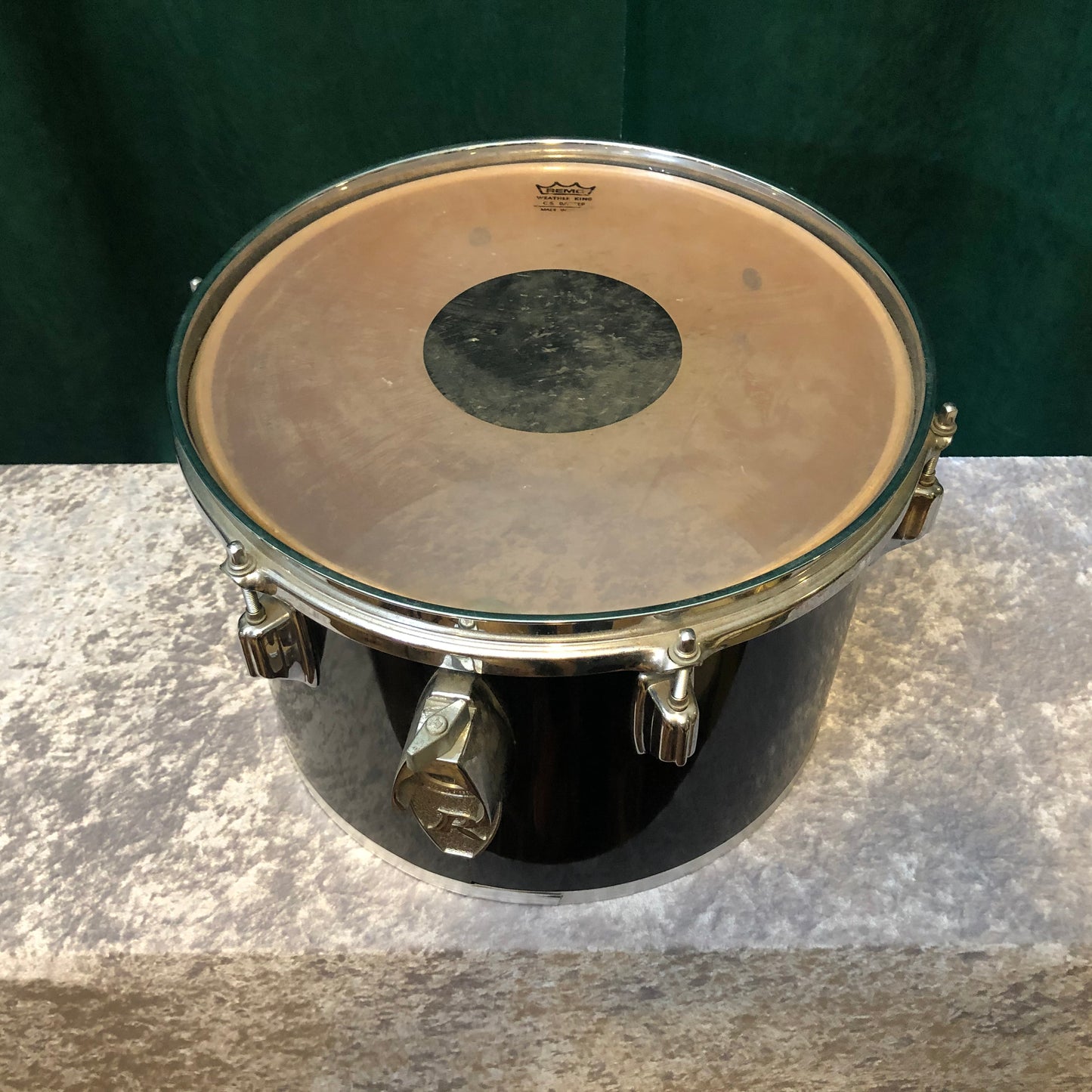 1970s Rogers Big R 9x13 Tom Concert Tom Black