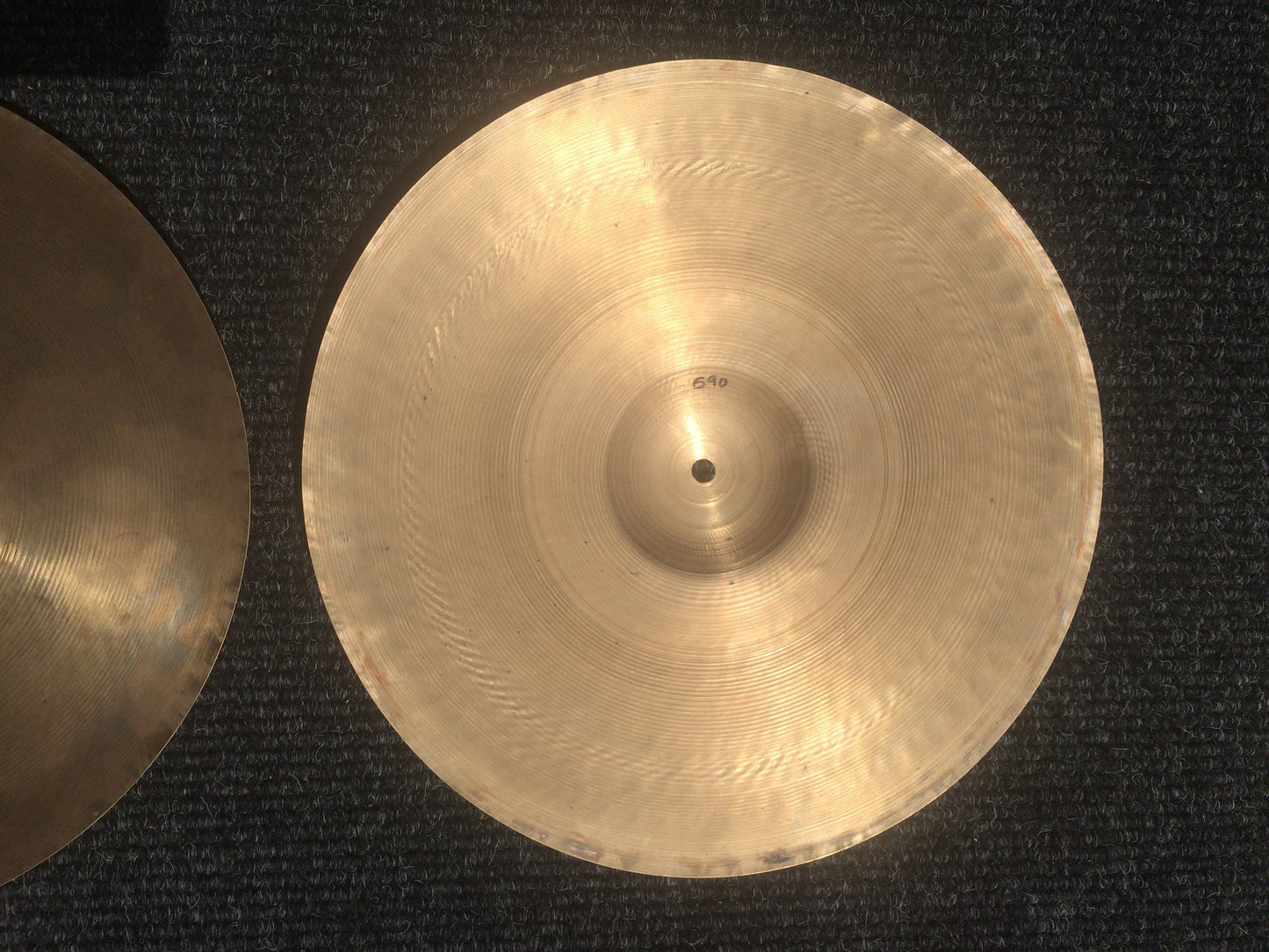 14" Vintage 1930s Zlidjian A First Stamp Hi Hats 588g / 690g #162