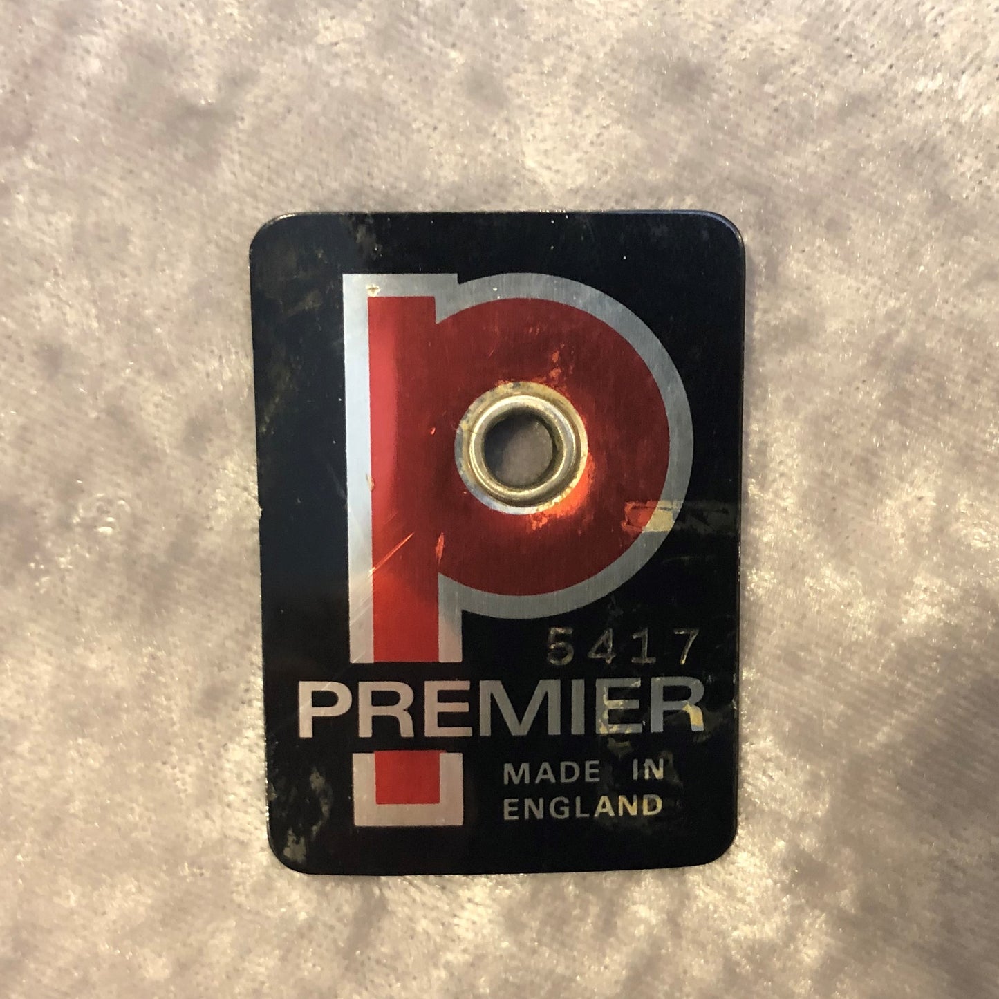 1970s Premier Snare/Tom/Bass Drum Badge Made In England