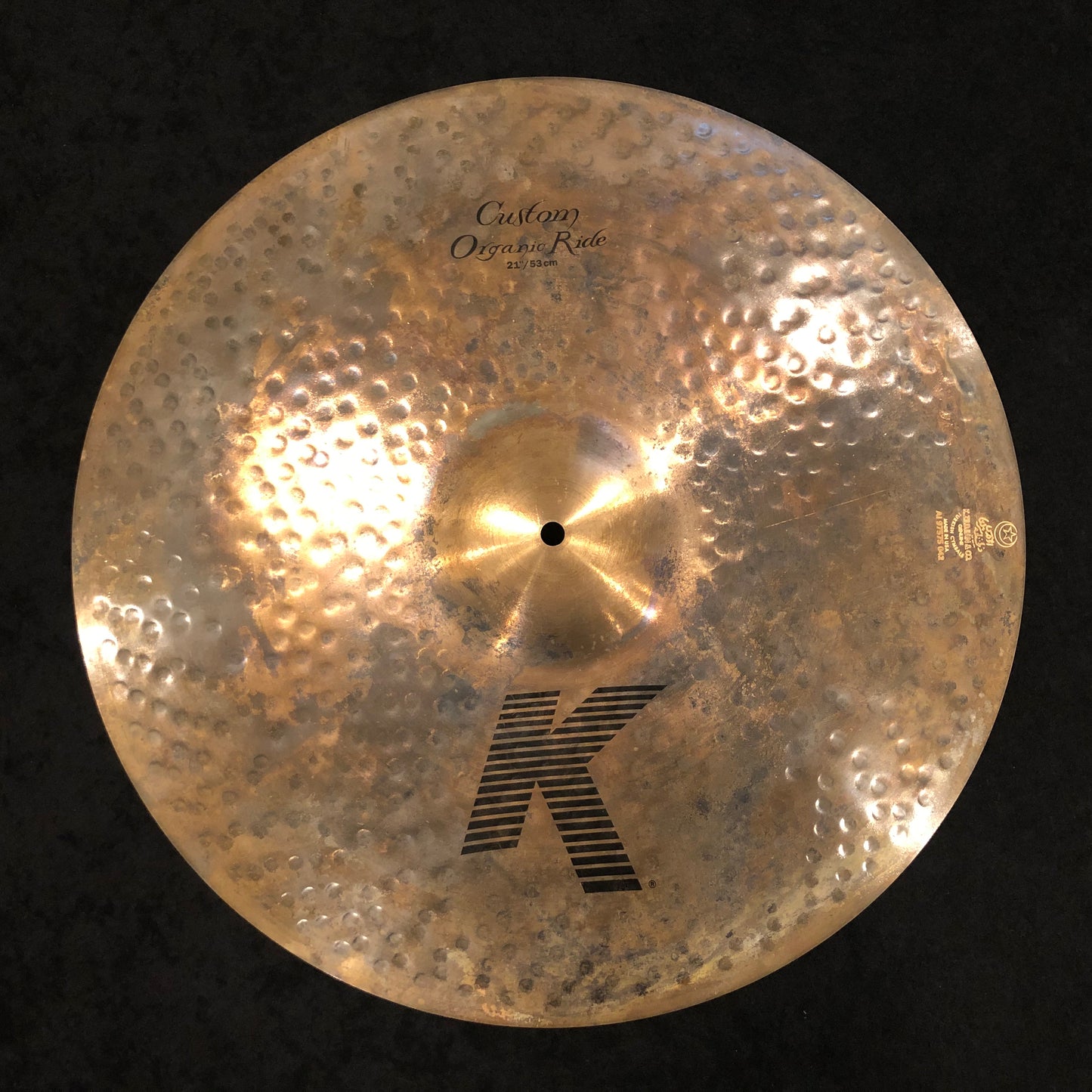 21" Zildjian K Custom Organic Ride Cymbal 2500g K0971