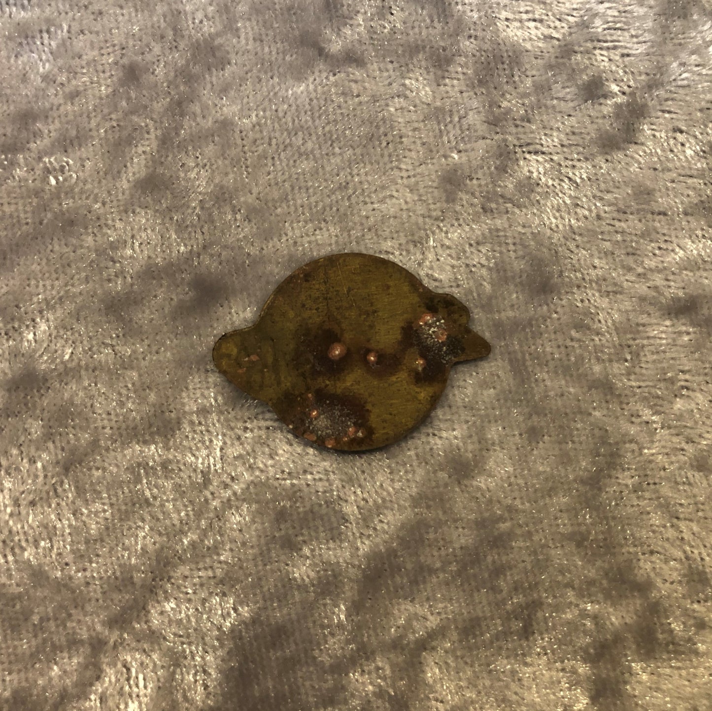 1960s Teisco Del Rey Crown Logo Glue On Brass Badge