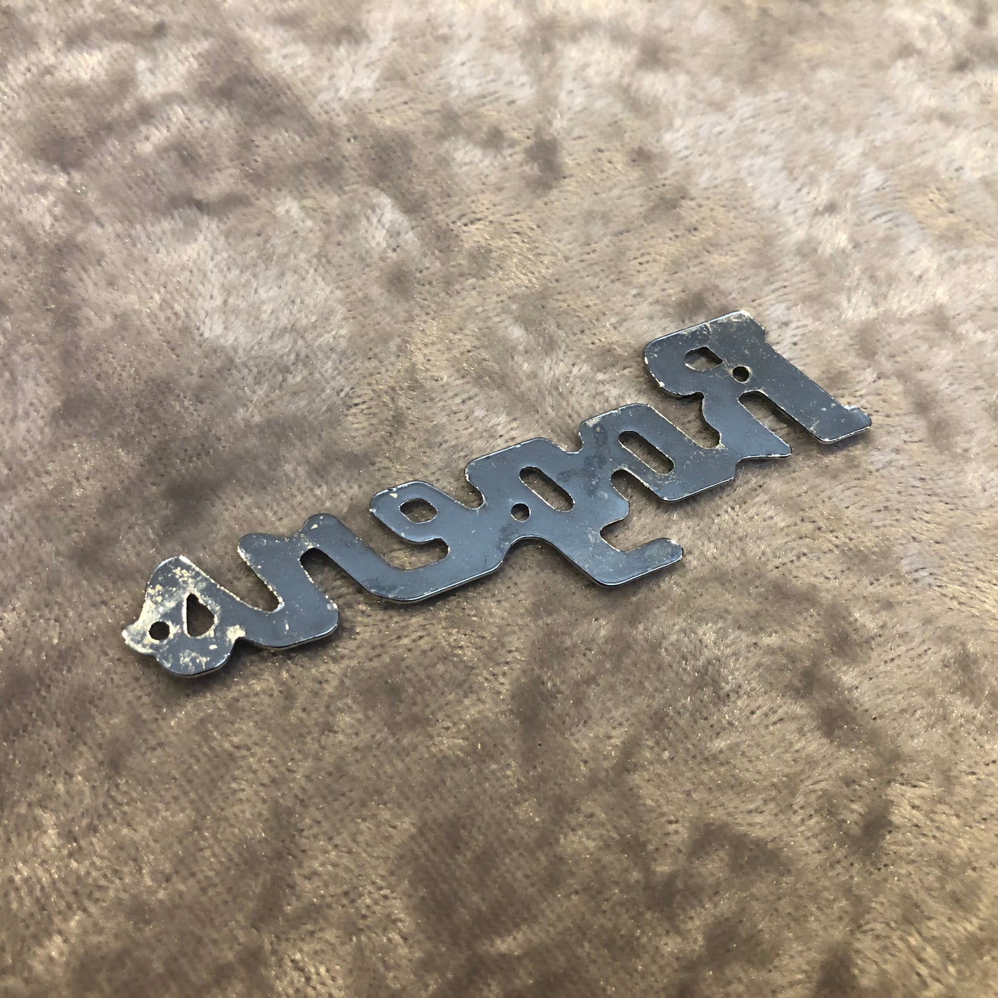 Vintage 1960s Rogers Chrome Script Logo Badge