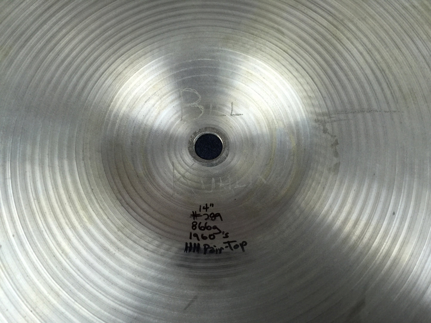 *No Longer Available* 14" 1960's Pre-Serial Paiste Hi-Hats 866g/904g # 289