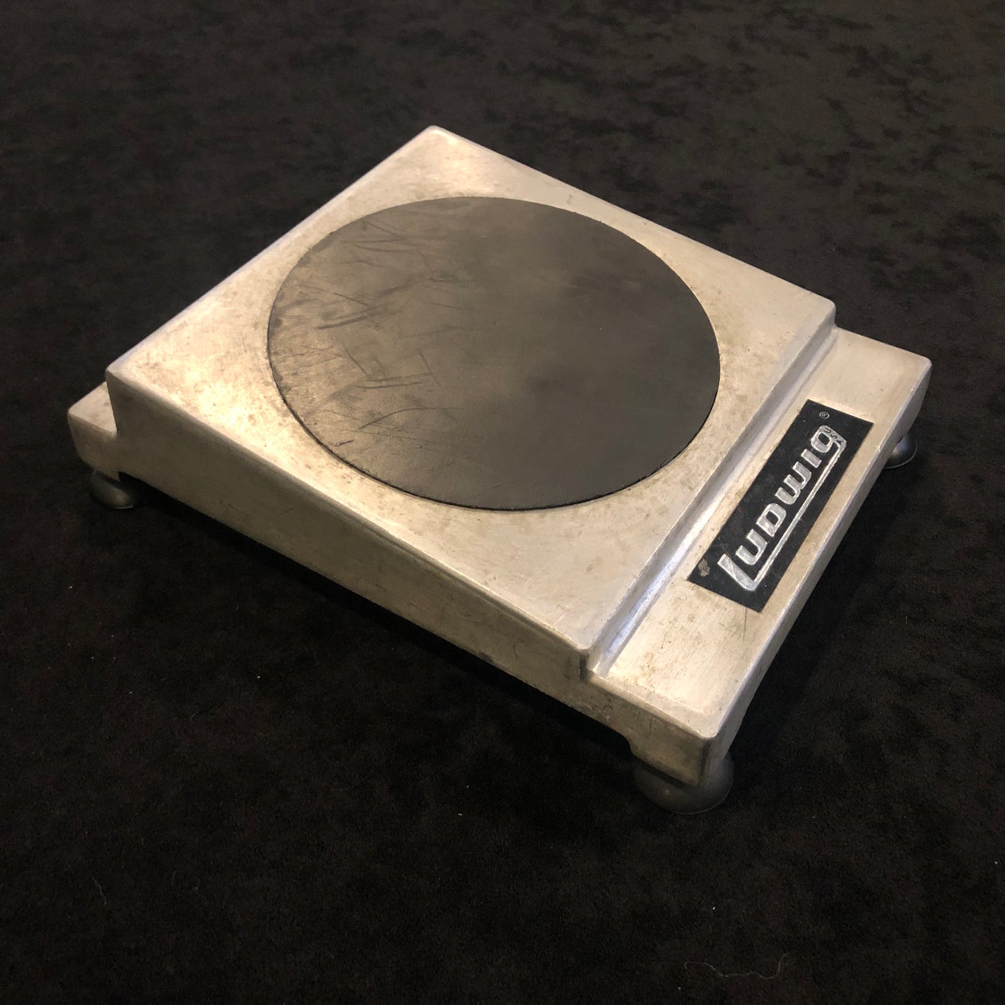1970s Ludwig No. 4050 Practice Pad Aluminum / Rubber