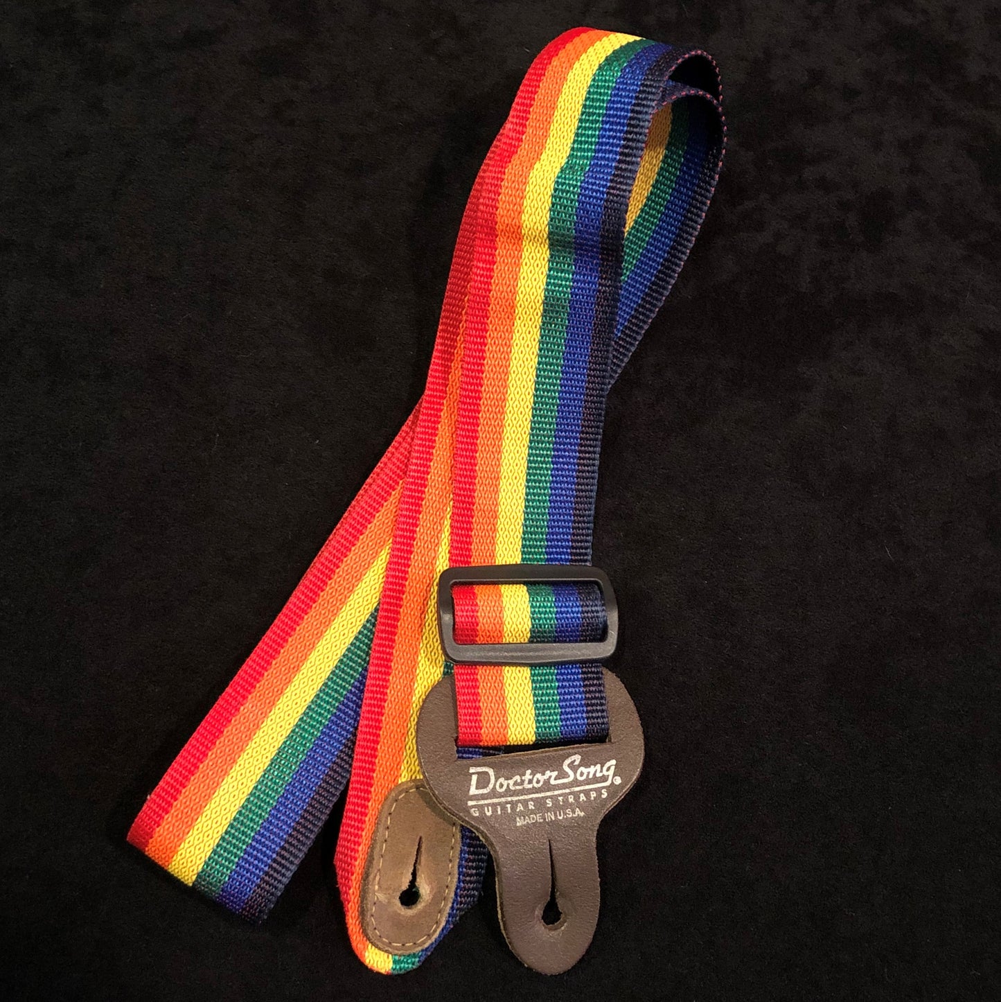 Vintage Doctor Song Rainbow Guitar Strap Made In USA
