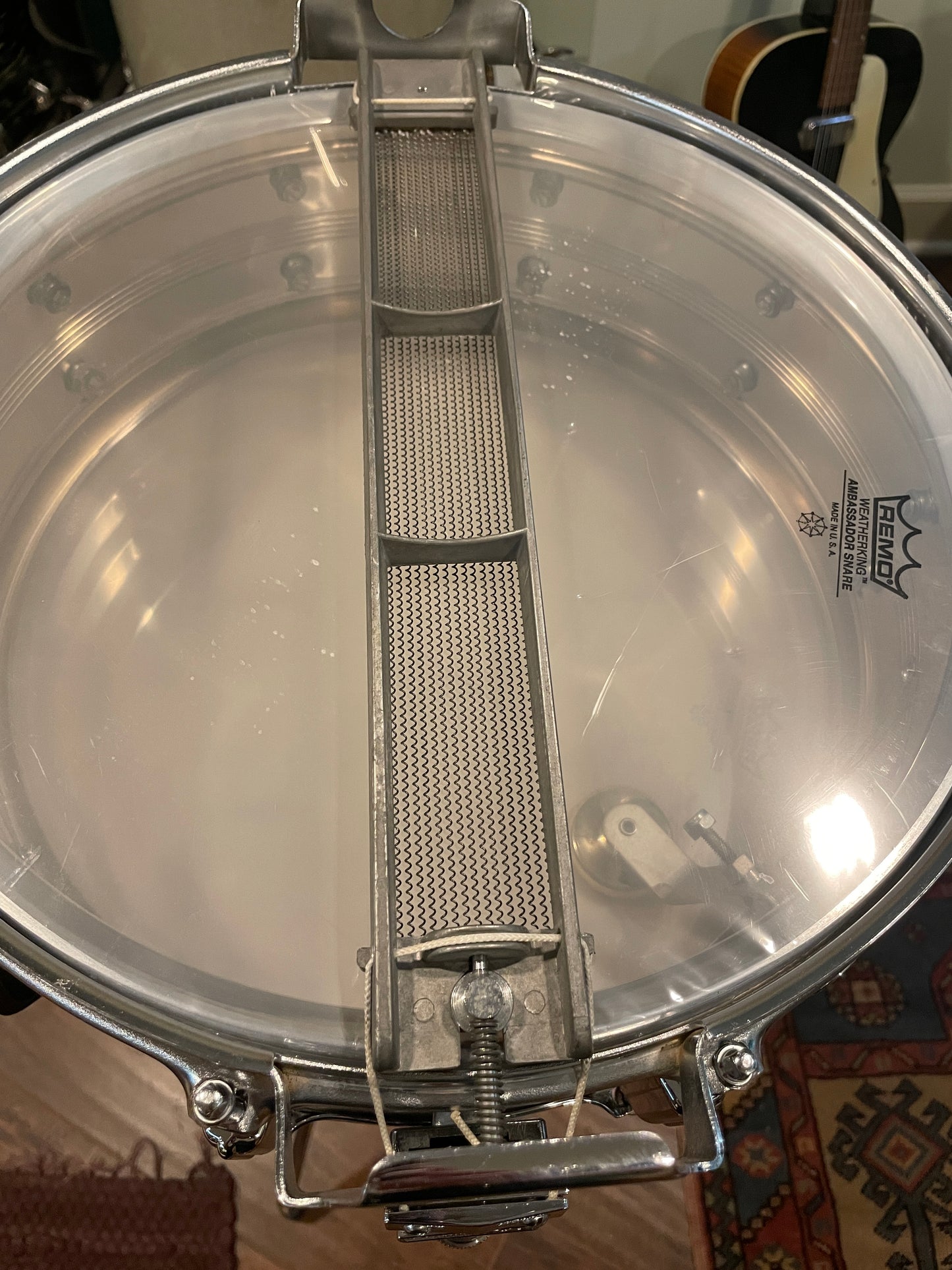 Vintage Rogers 5x14 Dynasonic "Big R" Snare Drum Chrome Over Brass COB Dyna-Sonic