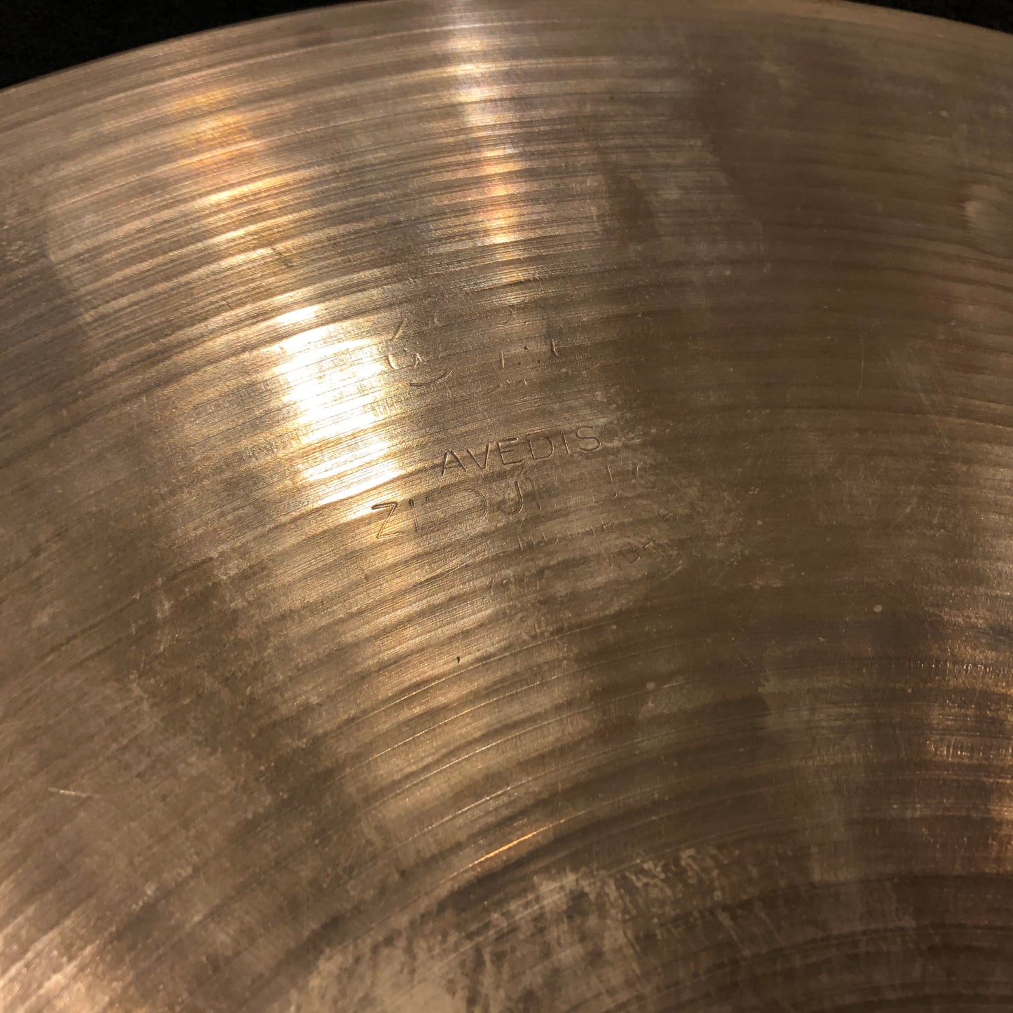 15" Zildjian A 1950s Large Stamp Hi-Hat Single / Small Ride Cymbal 1332g #663