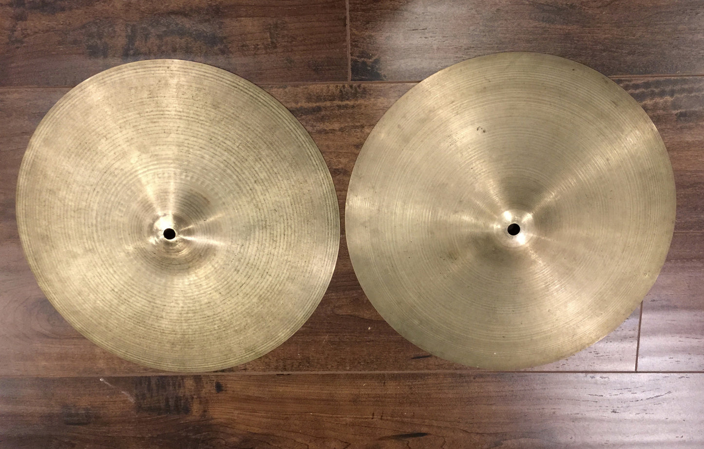 14" 1960's Zildjian A New Beat Hi Hat Cymbals 874g / 1286g - Inventory # 302