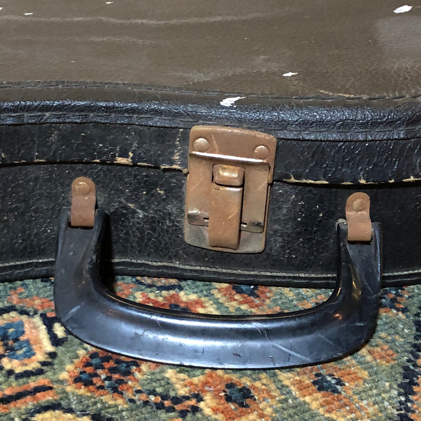 Vintage 1960s Gibson SG Junior / Special Softshell Chipboard Guitar Case Black / Brown Interior