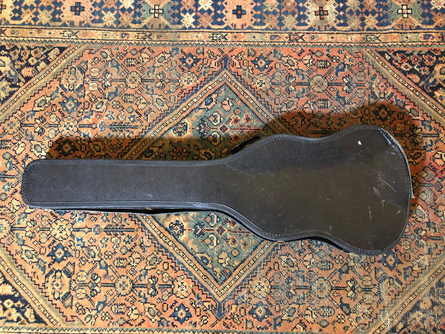 Vintage 1960s Gibson SG Junior / Special Softshell Chipboard Guitar Case Black / Brown Interior