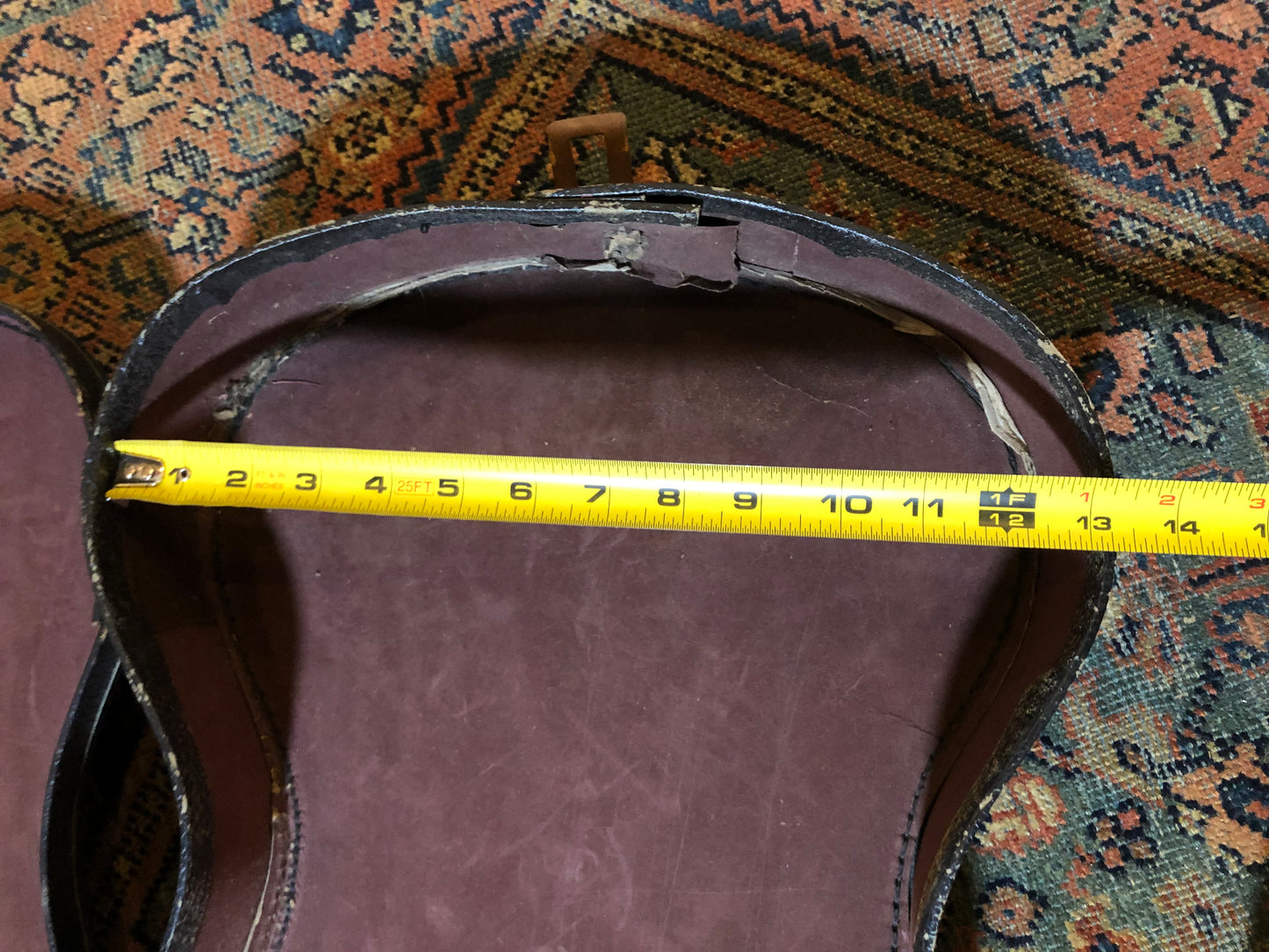 Vintage 1960s Gibson SG Junior / Special Softshell Chipboard Guitar Case Black / Brown Interior