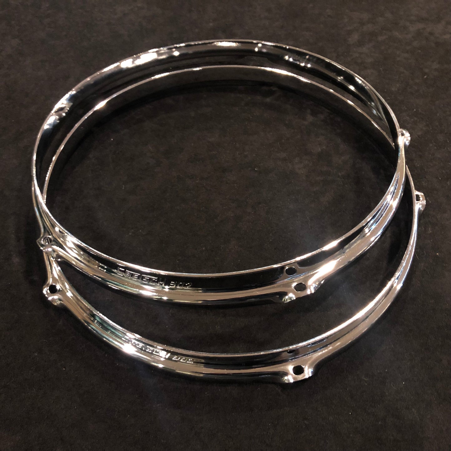 Gretsch 12" 302 Double Flange Tom Drum Hoops Top & Bottom 5-Lug