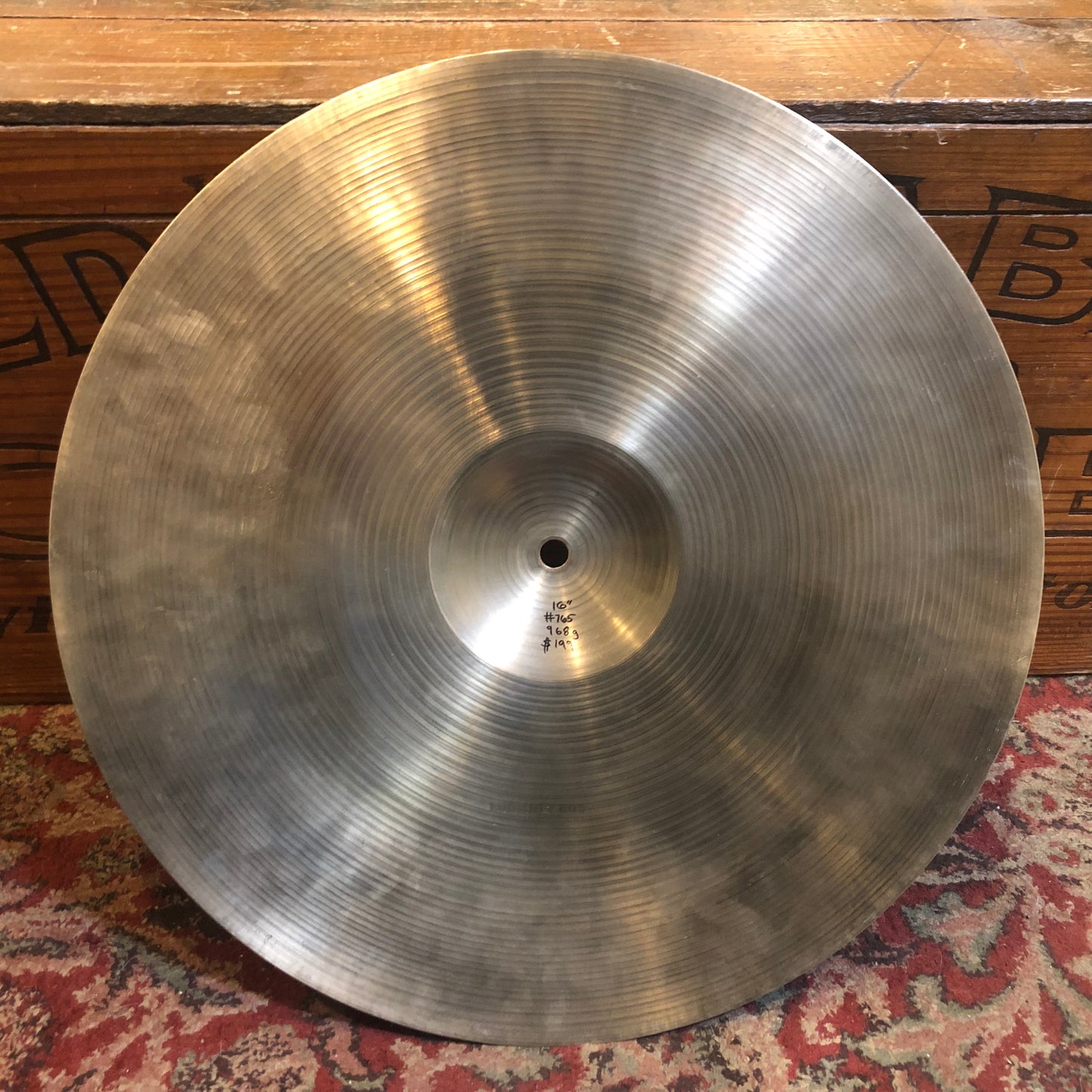 1960s Paiste 16" Pre-Serial # Formula 602 Crash Cymbal 968g #765 *Video Demo*