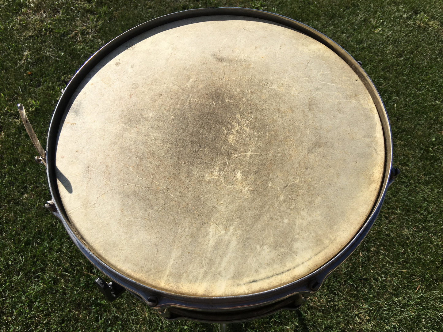 Vintage Leedy Wurlitzer Elite Professional All Metal 5x14 Nickel Over Brass Snare