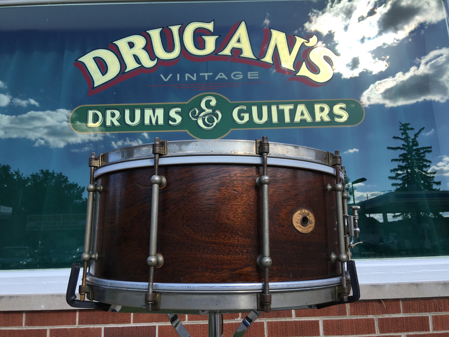 Ludwig & Ludwig 1920's Solid Shell Mahogany Professional Model 6.5x15 Snare