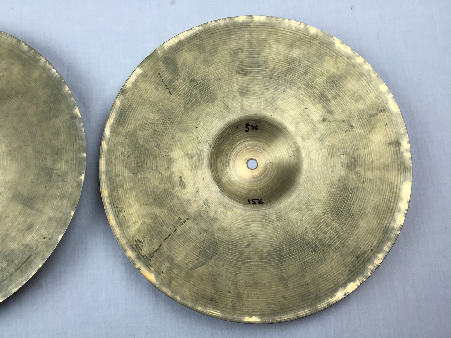 13" Zildjian A 1940's Pre-Trans Stamp Hi-Hat Pair - Thin! 540g & 546g- Inventory # 156