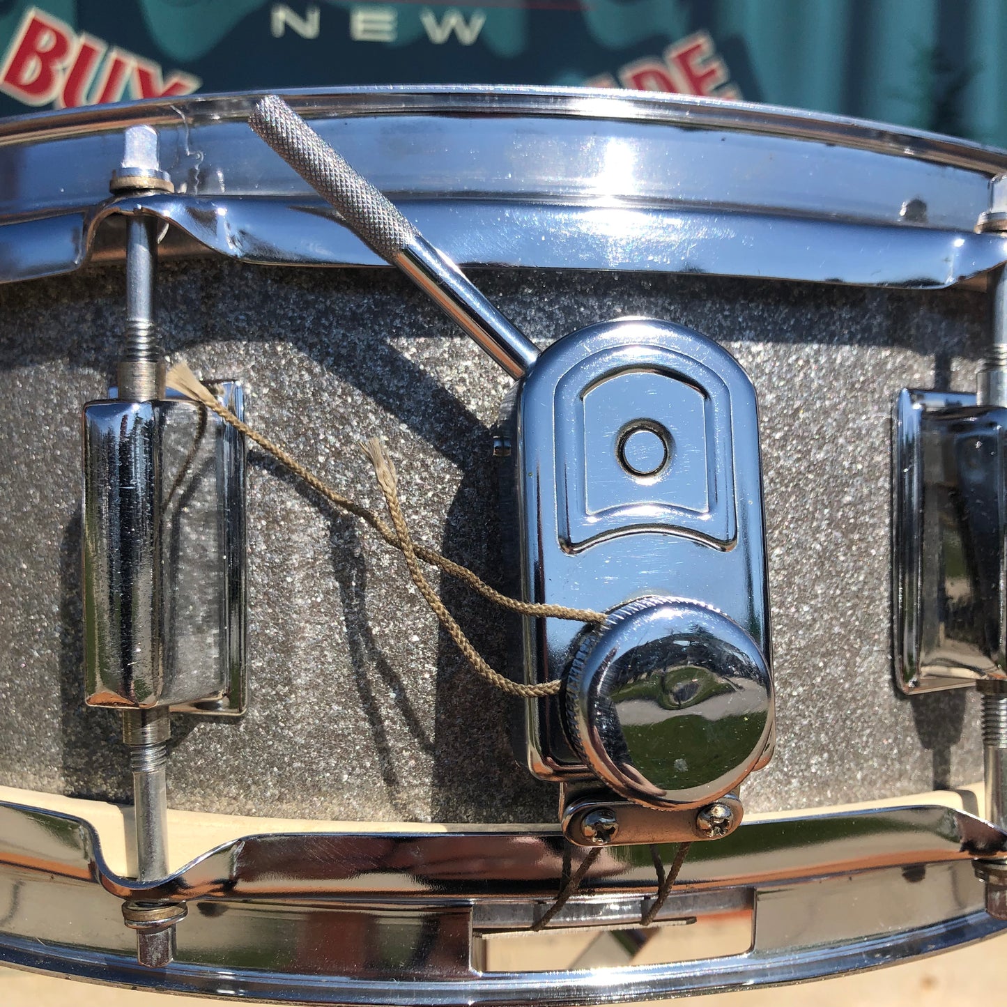 Vintage Kent 5x14 Snare Drum Silver Sparkle