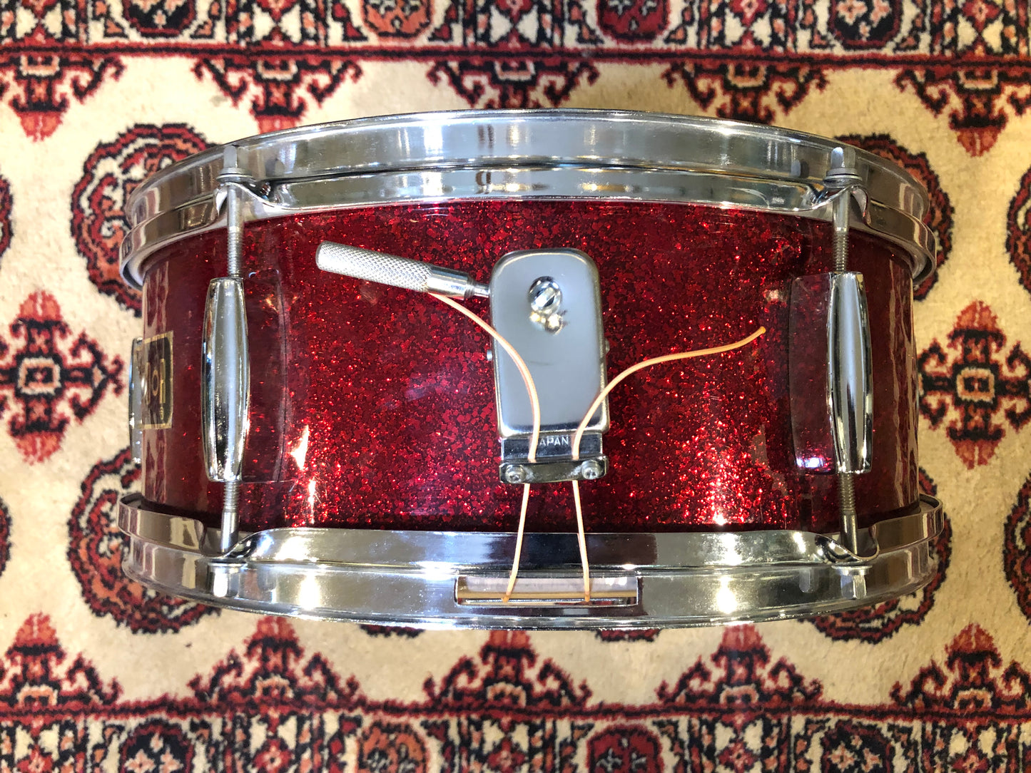 Vintage Torodor 5x14 MIJ Snare Drum Red Sparkle