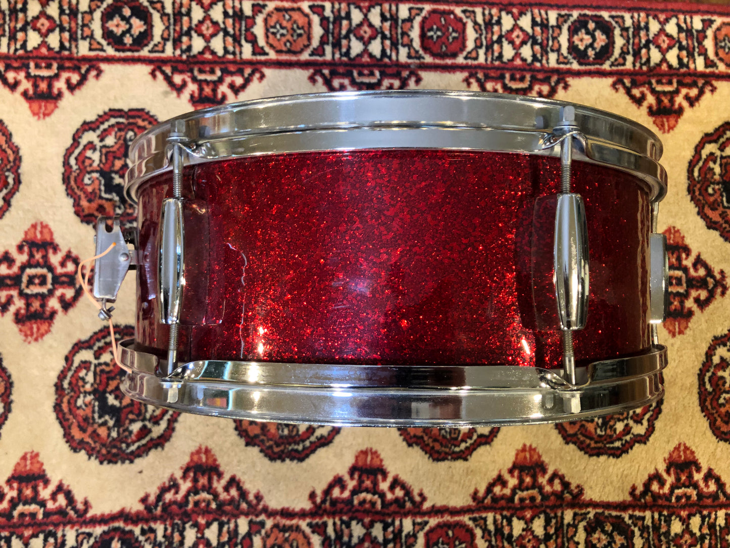 Vintage Torodor 5x14 MIJ Snare Drum Red Sparkle