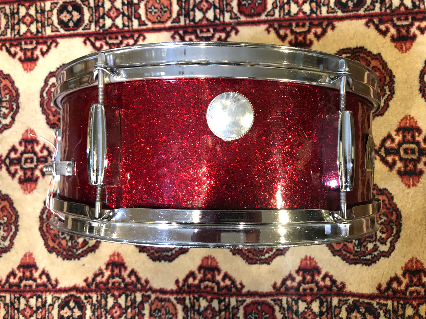 Vintage Torodor 5x14 MIJ Snare Drum Red Sparkle
