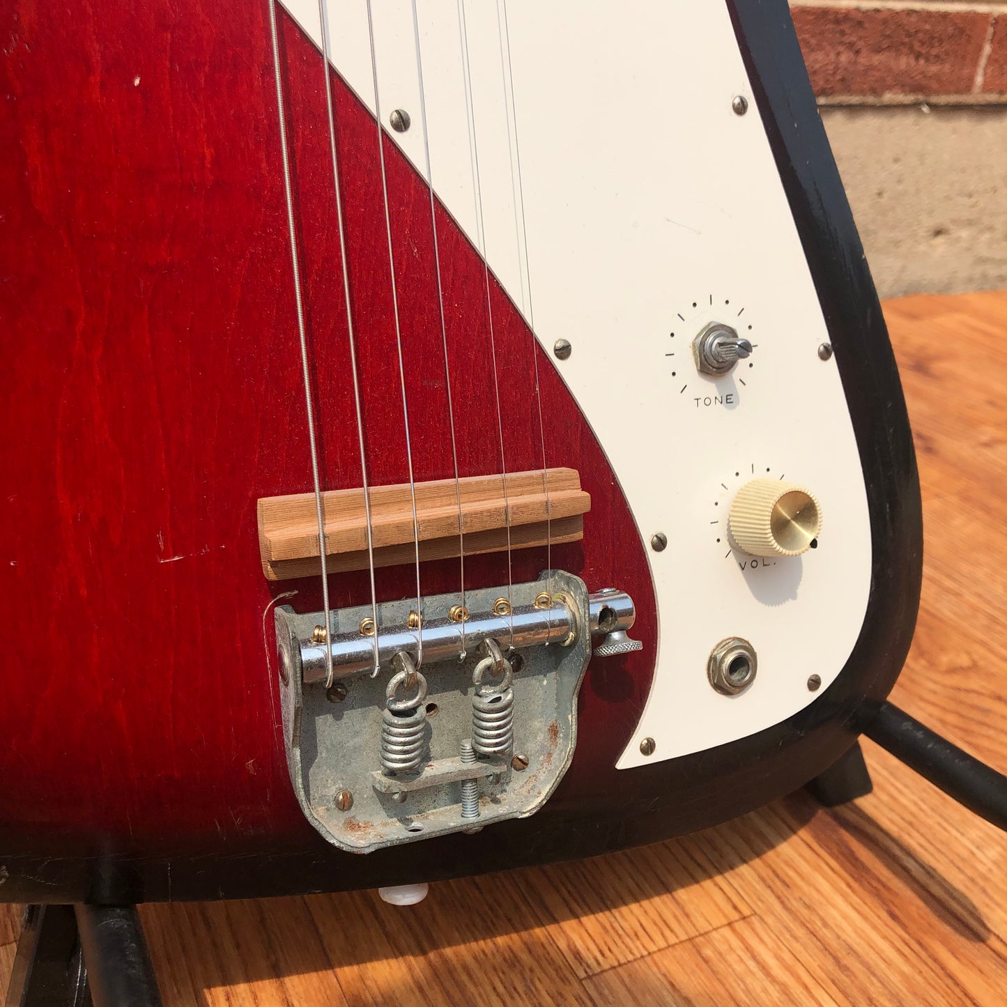 1960s Kay Vanguard Single Pickup Redburst