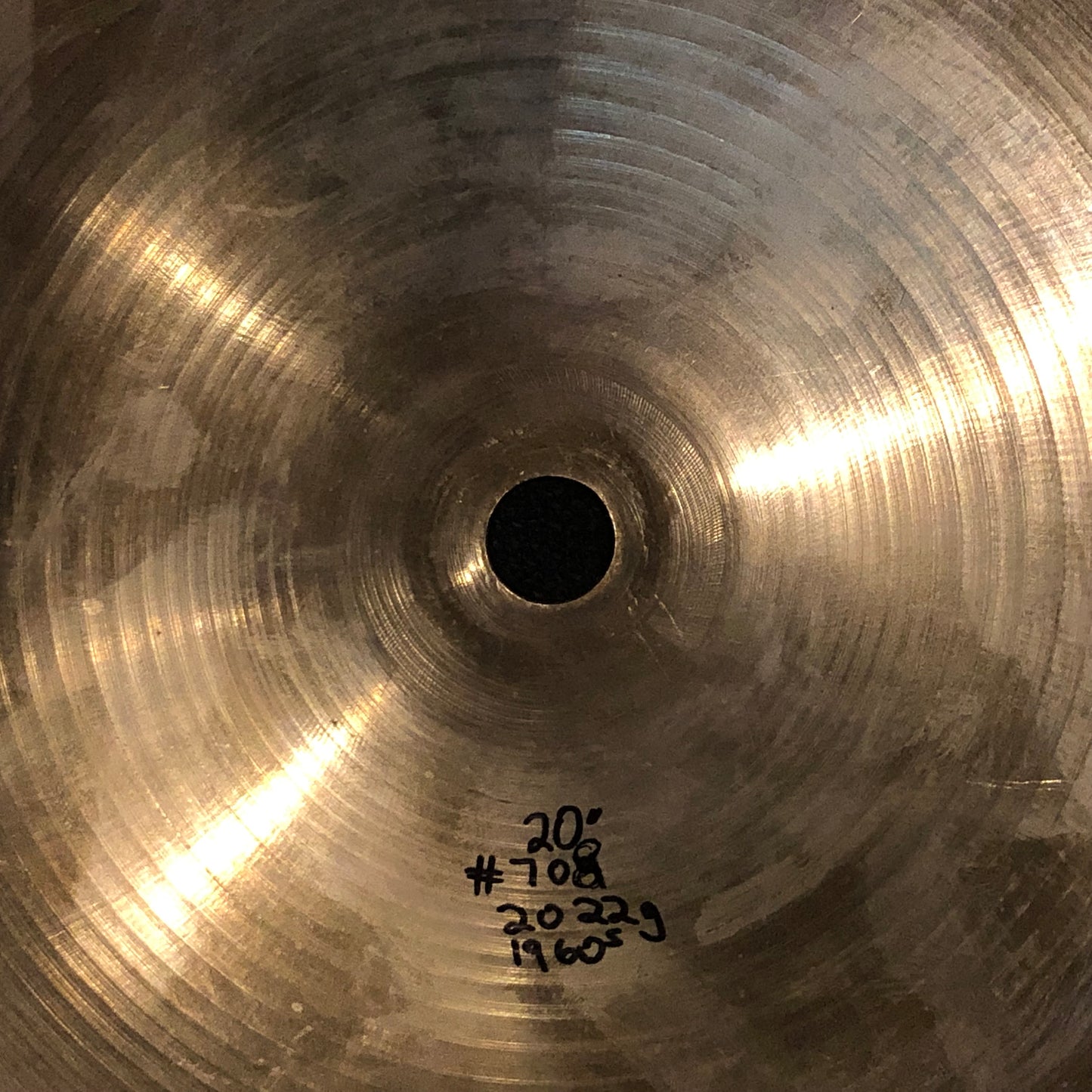 20" Zildjian A 1960s Ride Cymbal 2022g #708