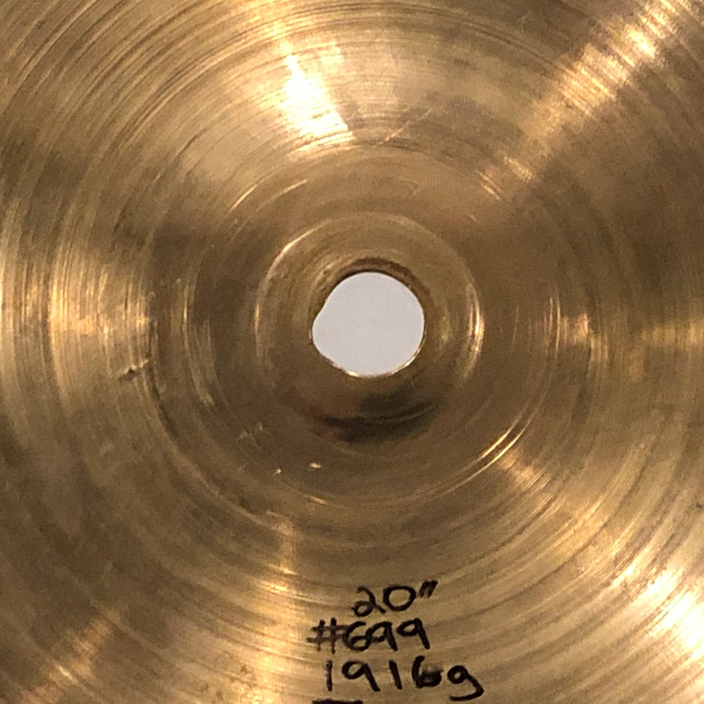 20" Zildjian A 1940s-50s Trans Stamp Sizzle Crash Ride Cymbal 1916g #699