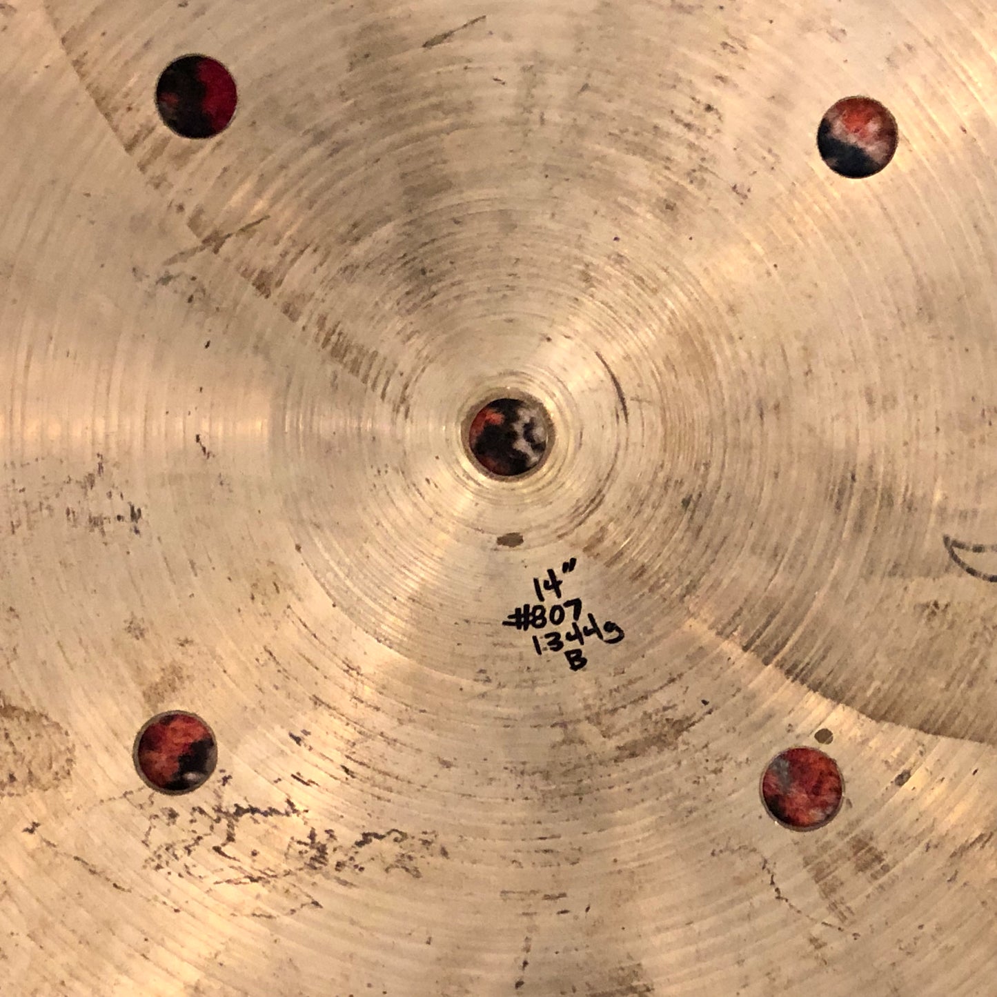 14" Zildjian A 1970s/1980s Quick Beat Hi-Hat Cymbal Pair 1170g/1344g #807