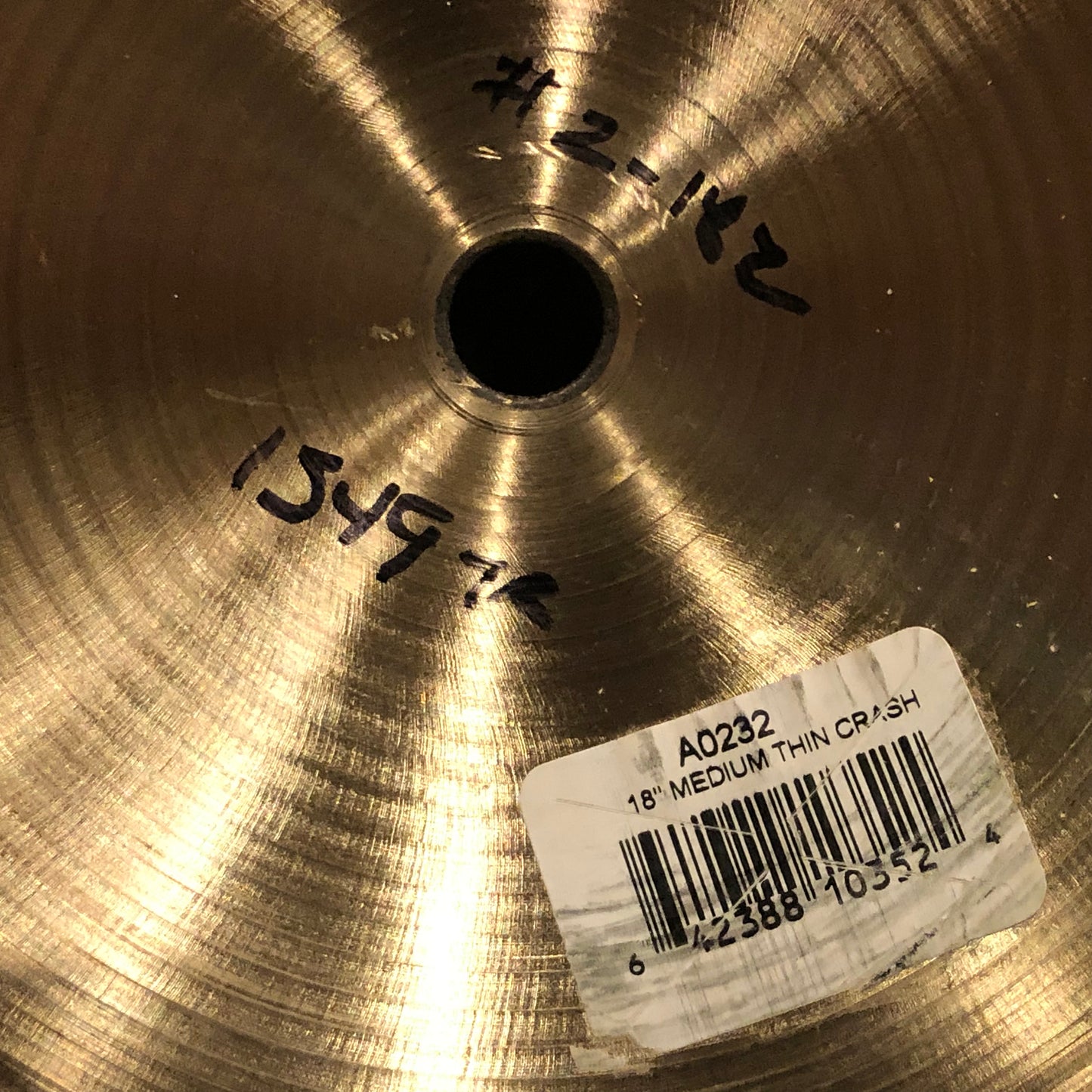 18" Zildjian A Medium Thin Crash Cymbal 1549g
