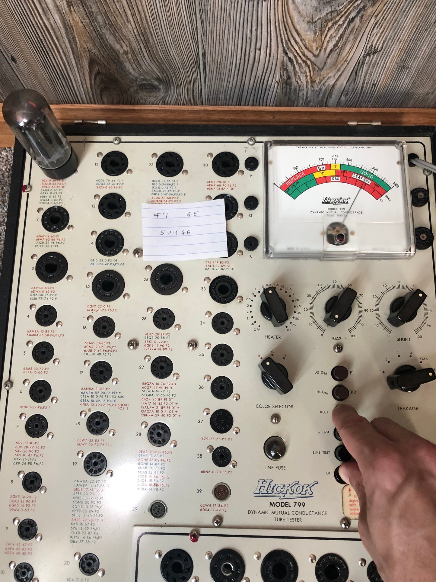 Vintage 1959 GE 5U4GB Rectifier Tube Black Plates Valve General Electric